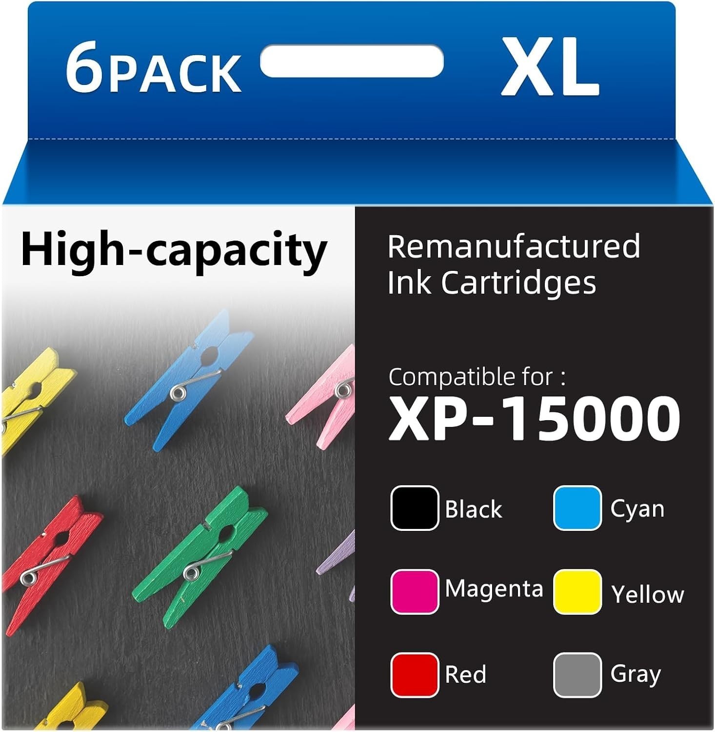 312XL 314XL Compatible Ink Cartridges 6 Pack for Epson XP-15000 Printer