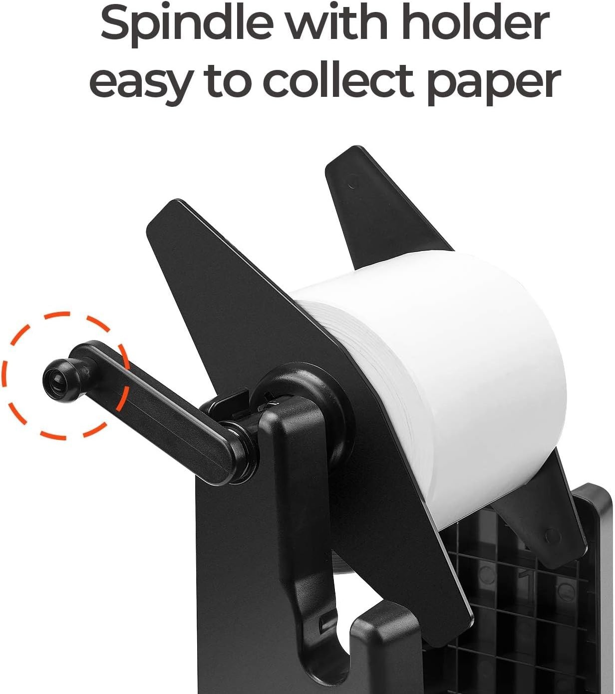 External Rolls Label Holder, 2 in 1 Fan-Fold Stack Paper Holder for Desktop T…