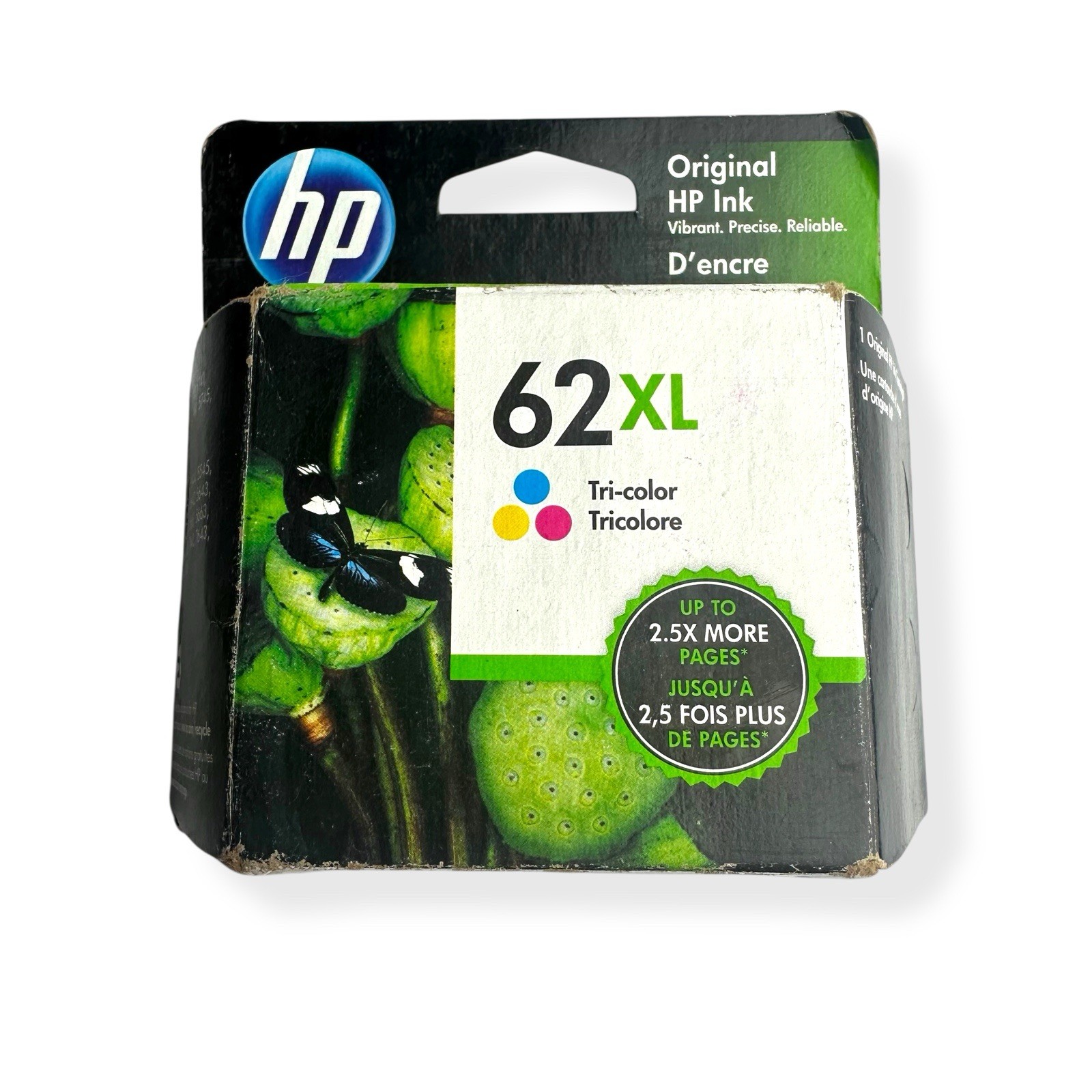 Genuine HP 62XL Tri-color Printer Ink Cartridge C2P07AN – Exp. 06/2021