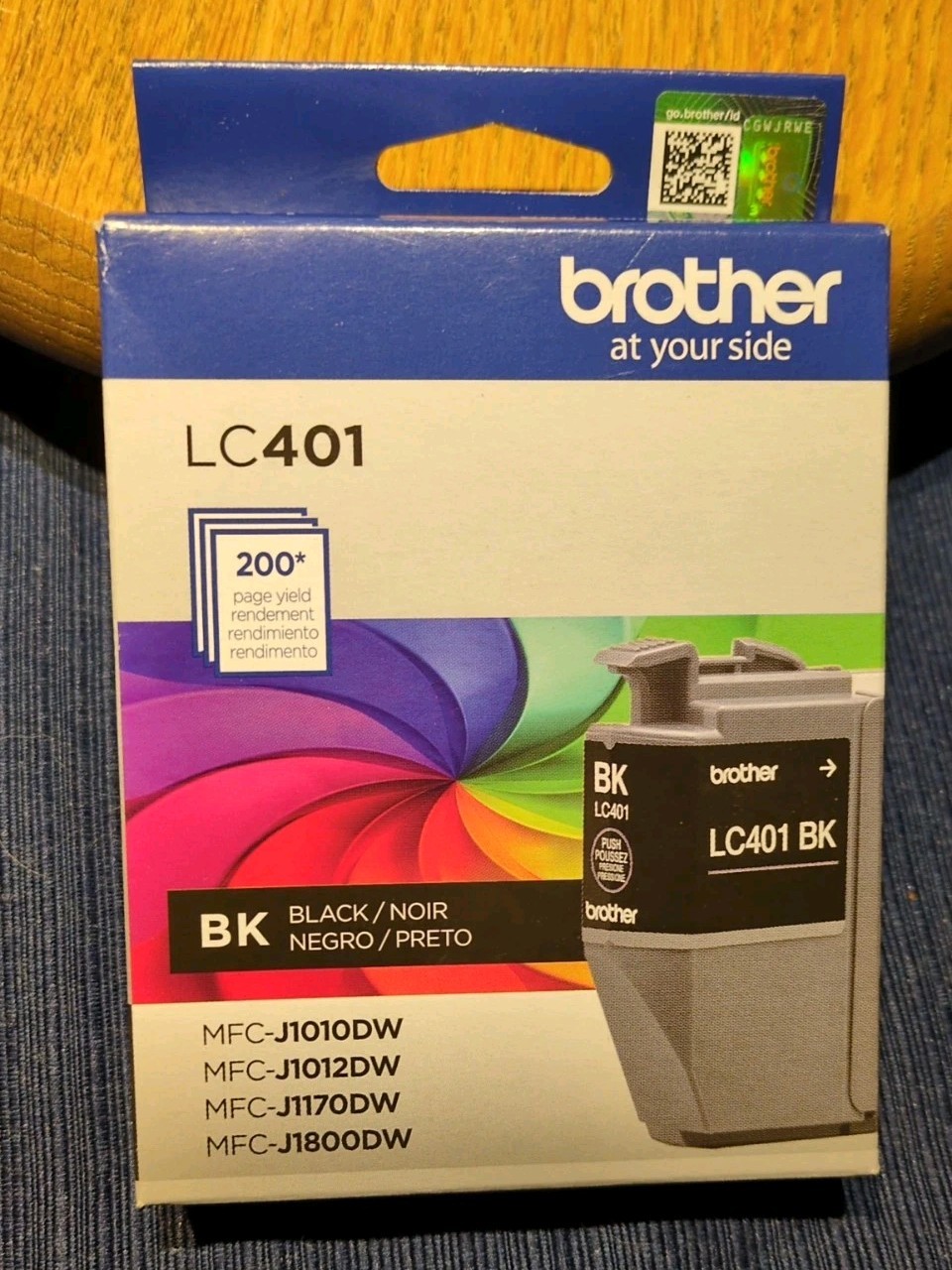 Brother Genuine LC401BK Standard Yield Black Ink Cartridge Exp 12/2026