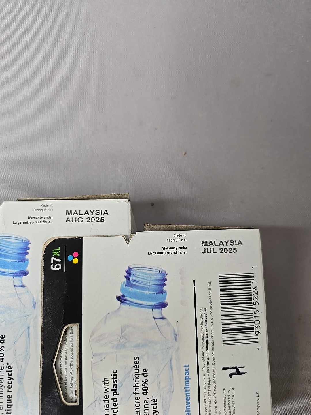 HP 67XL Black & Tricolor Ink Set 3YP31BN 3YM57AN 3YM58AN Exp 2025