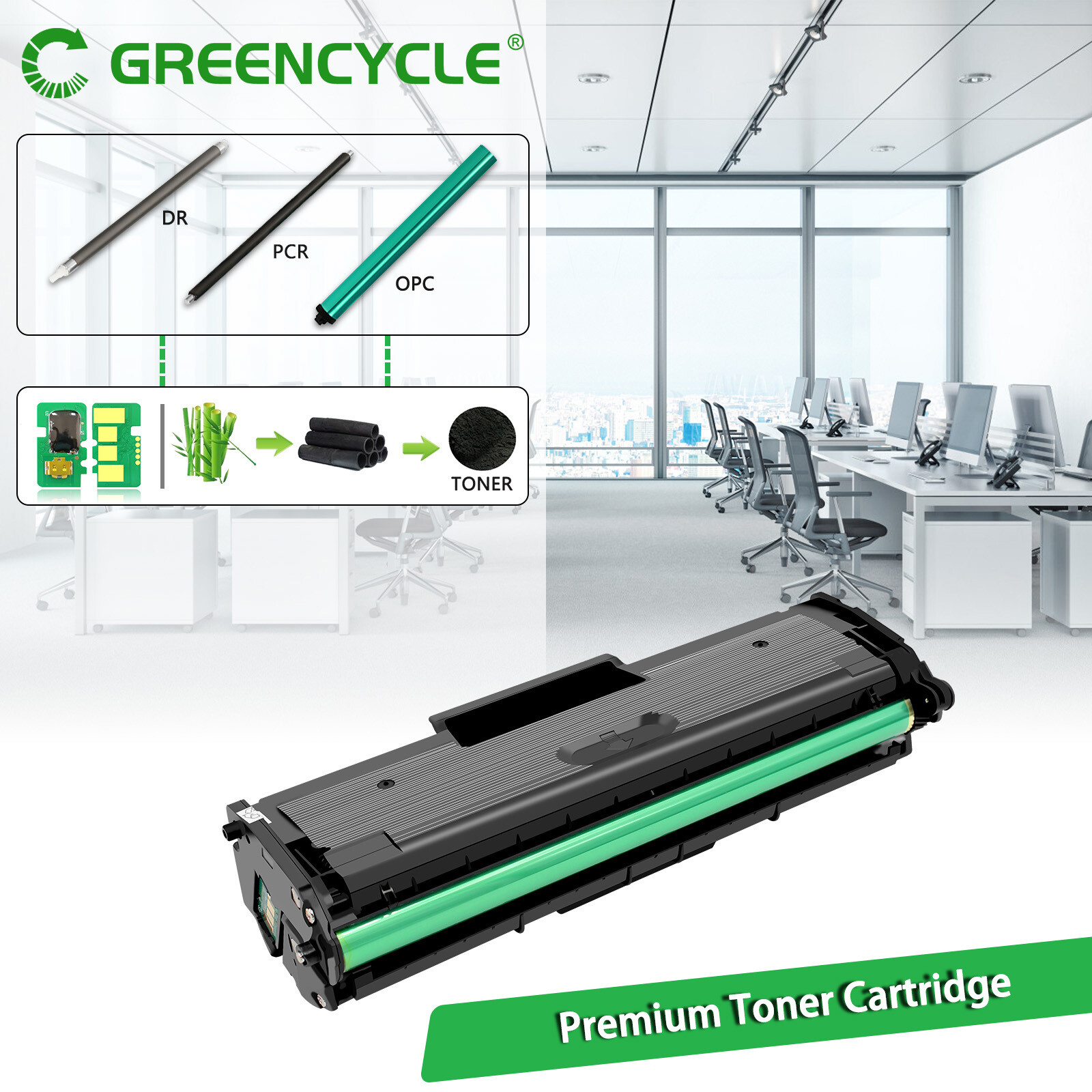 2PK MLT-D111L Black Toner Cartridge Fit For Samsung SL-M2020 SL-M2024W SL-M2020W