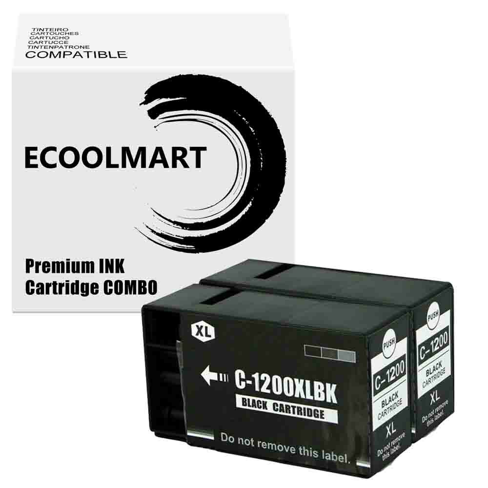 2BK Ink Cartridge for PGI1200XL PGI-1200XL MAXIFY MB2320 MB2720 MB2120 MB2020