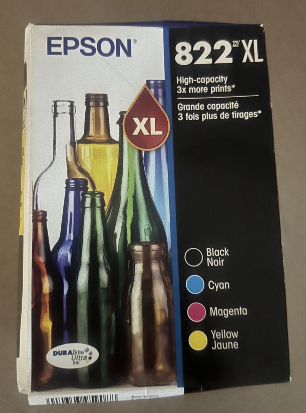 Genuine Epson 822XL Ink Cartridges Black Cyan Yellow Magenta Exp 06/2028