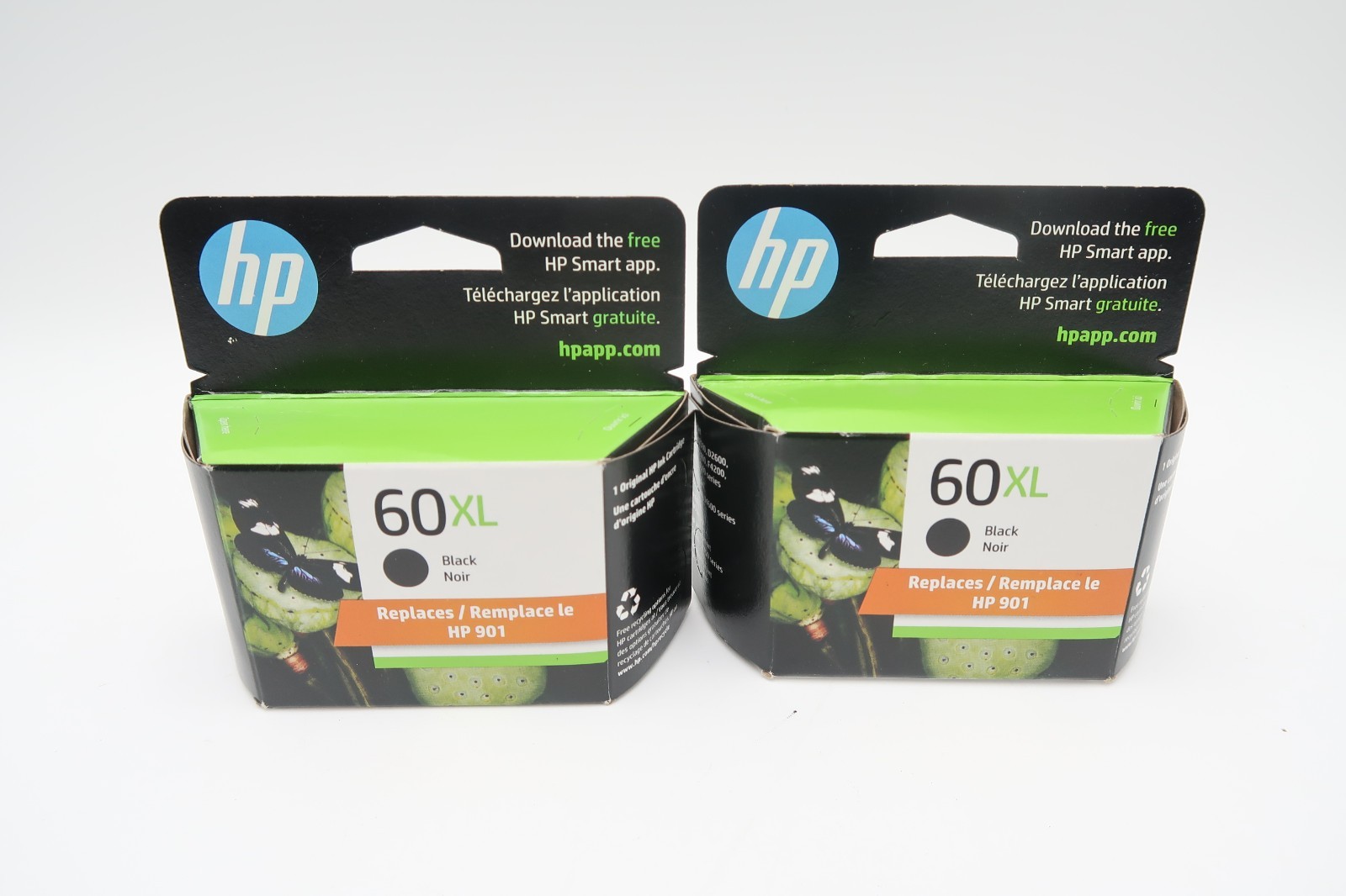 2 PACK GENUINE HP 60XL Black Ink Cartridge CC641WN HP 10/24 SEALED!