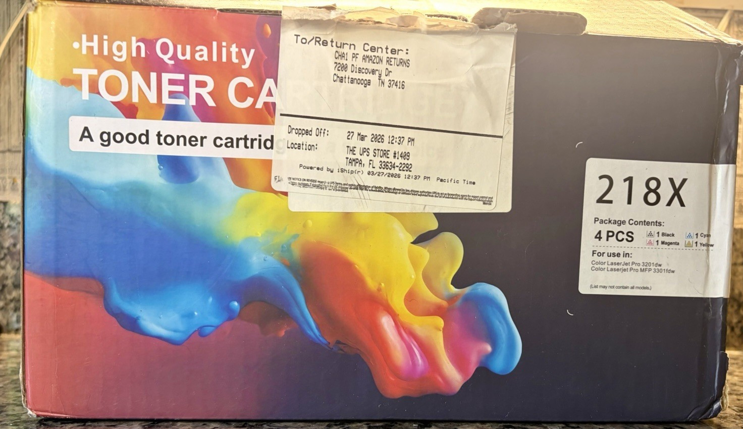 218X Toner Cartridge Replacement W2180X-W2181X-W2182X-W2183X 4-PCS