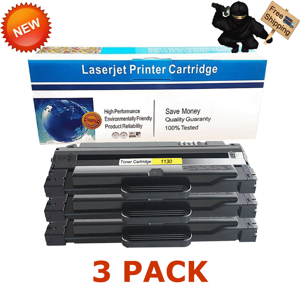 3 PK Black Toner Cartridge 330-9523 7H53W for Dell 1130 1133 1135 1135n Printer