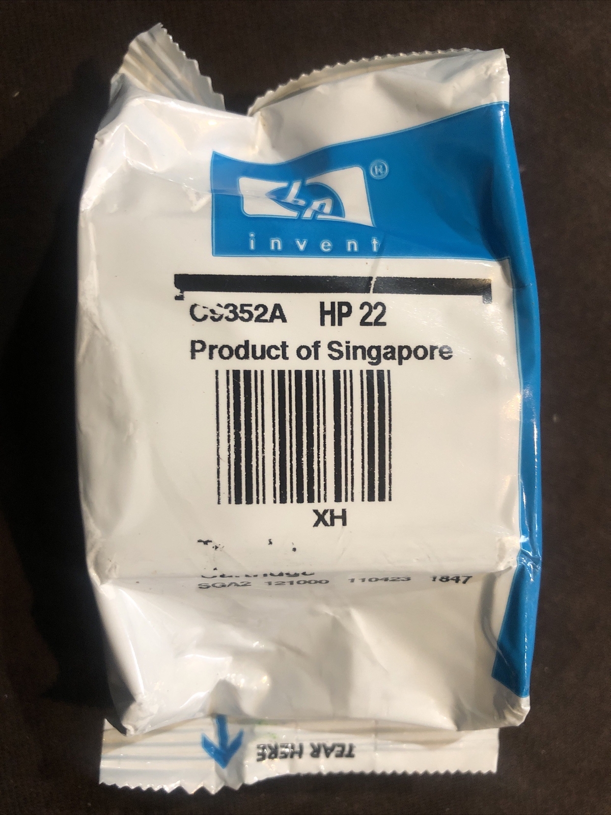 Genuine HP 22 Color Black Ink Cartridge New