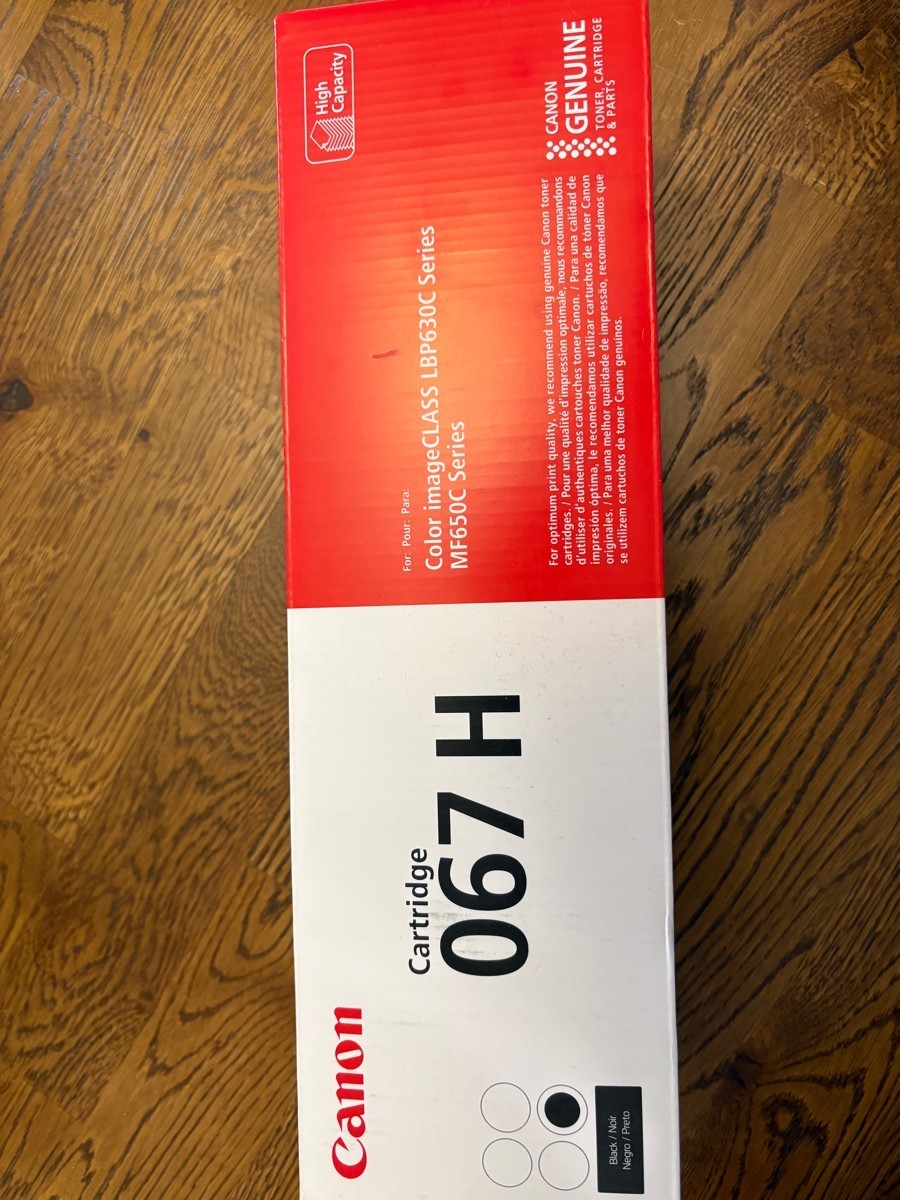 Canon 067H Toner Set Genuine Original 4-Color BCMY High Yield NEW Sealed