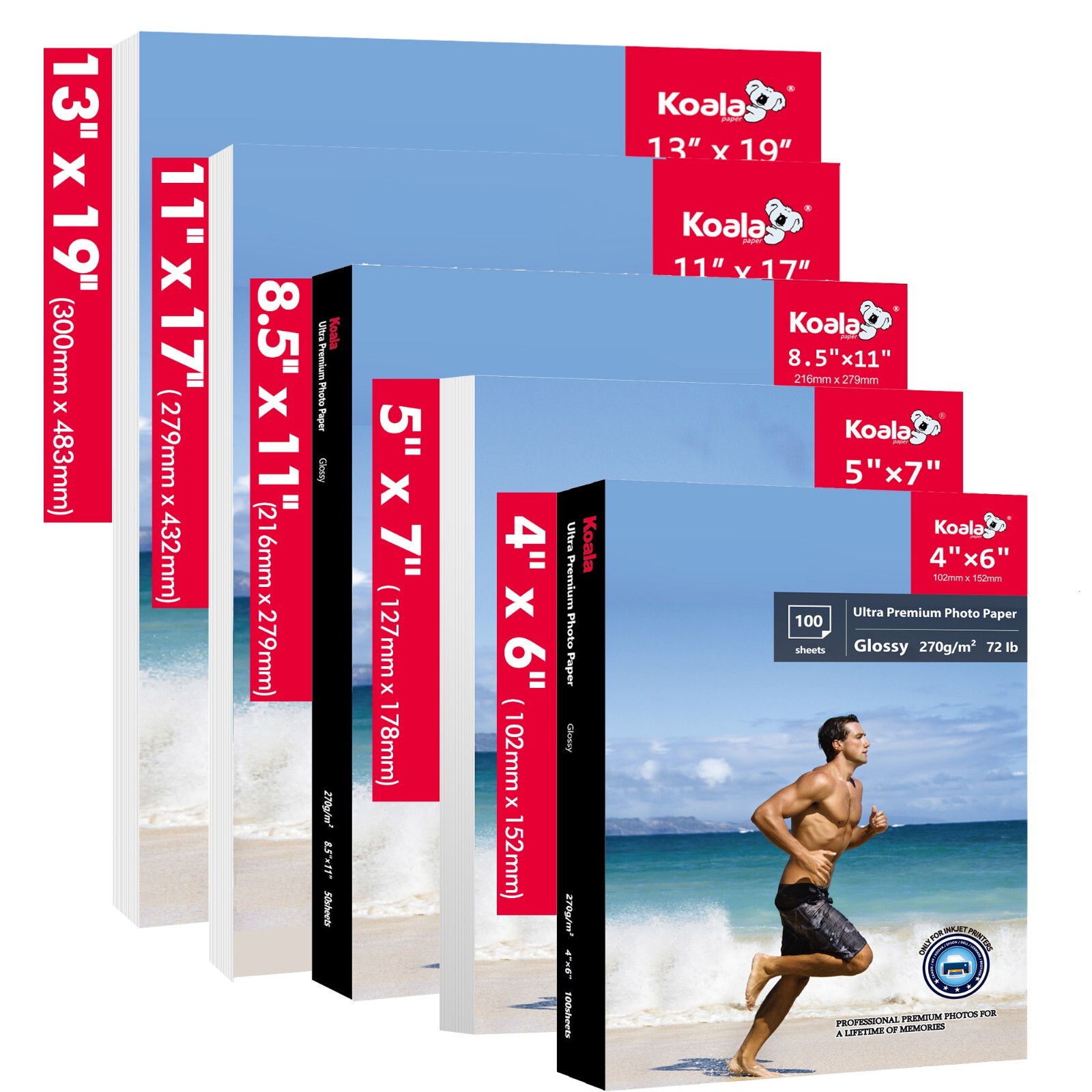 Lot Koala Ultr Premium Glossy Photo Paper 4×6 5×7 8.5×11 11×17 13×19 72lb Inkjet