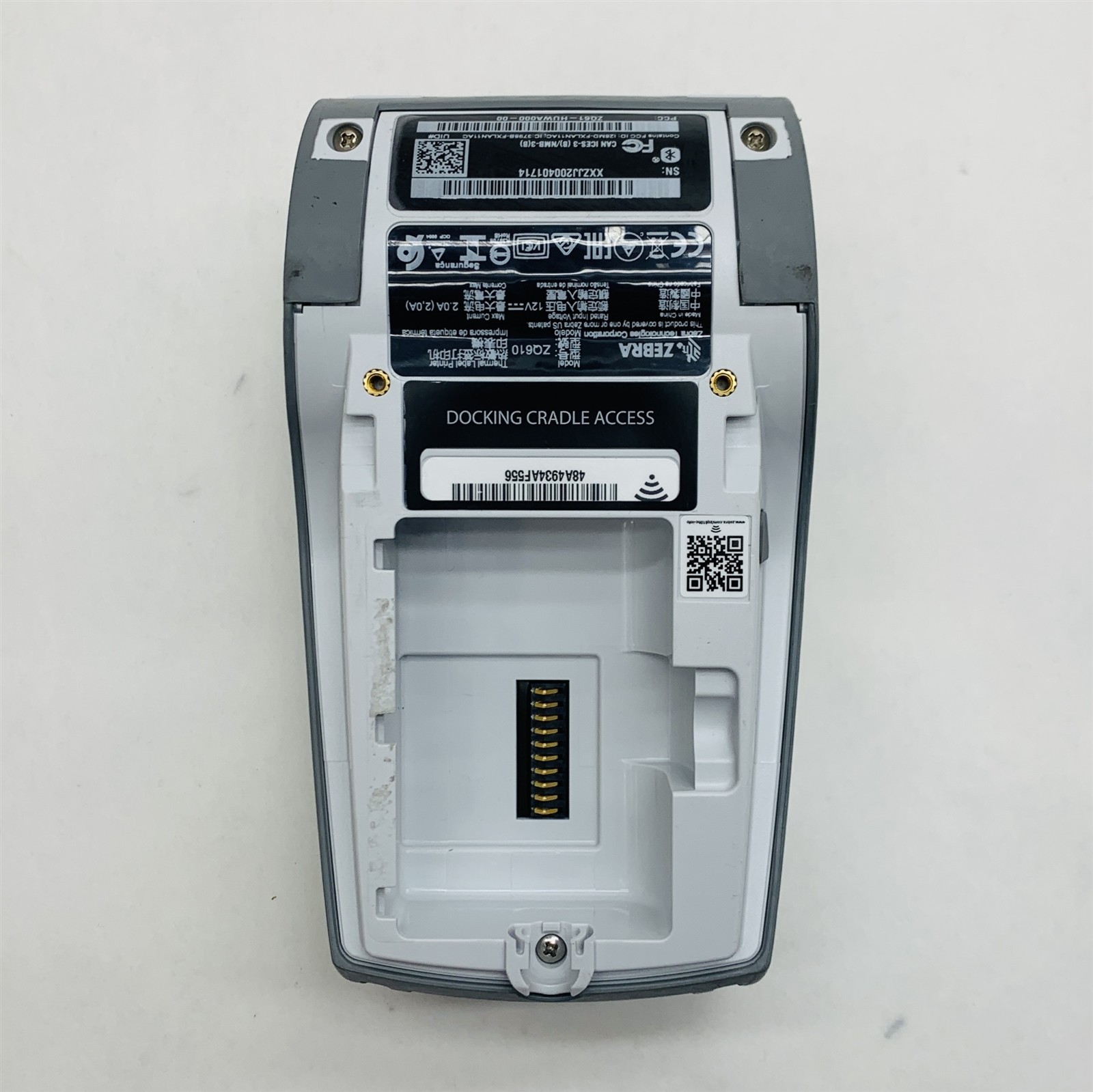 Zebra ZQ610 Wireless Portable Barcode Printer ZQ61-HUWA000-00 (No Battery) w/PSU
