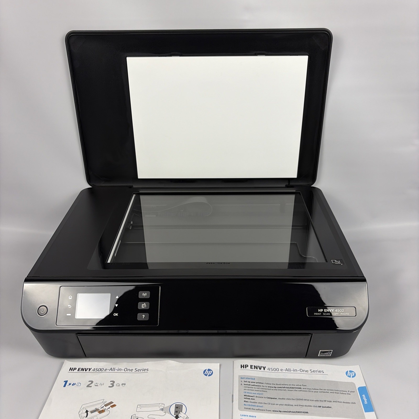 HP Envy 4500 (4502 Model) All-in-One Inkjet Printer Copier Scan TESTED w/ INK