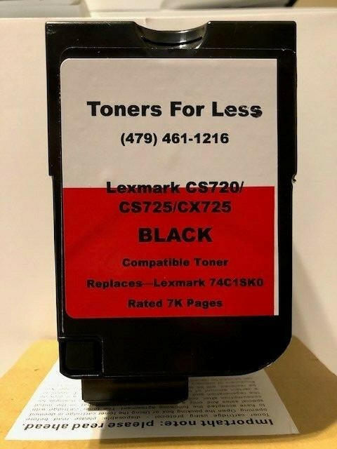 PRICE DROP – Lexmark 74C1HC0 – CS725/CX725 Cyan High Yield Compatible -12K Pages
