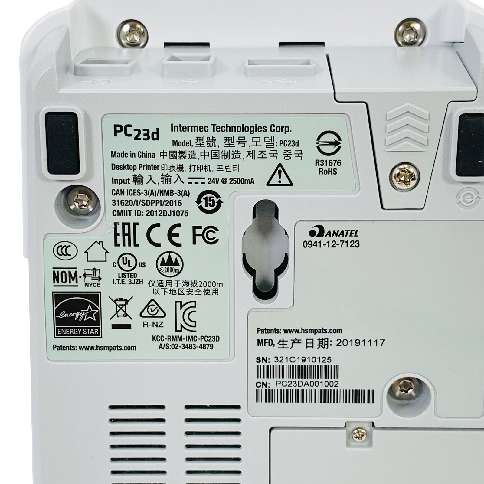 Compact Intermec PC23d Desktop Direct Thermal Label Printer + 1 Year Warranty