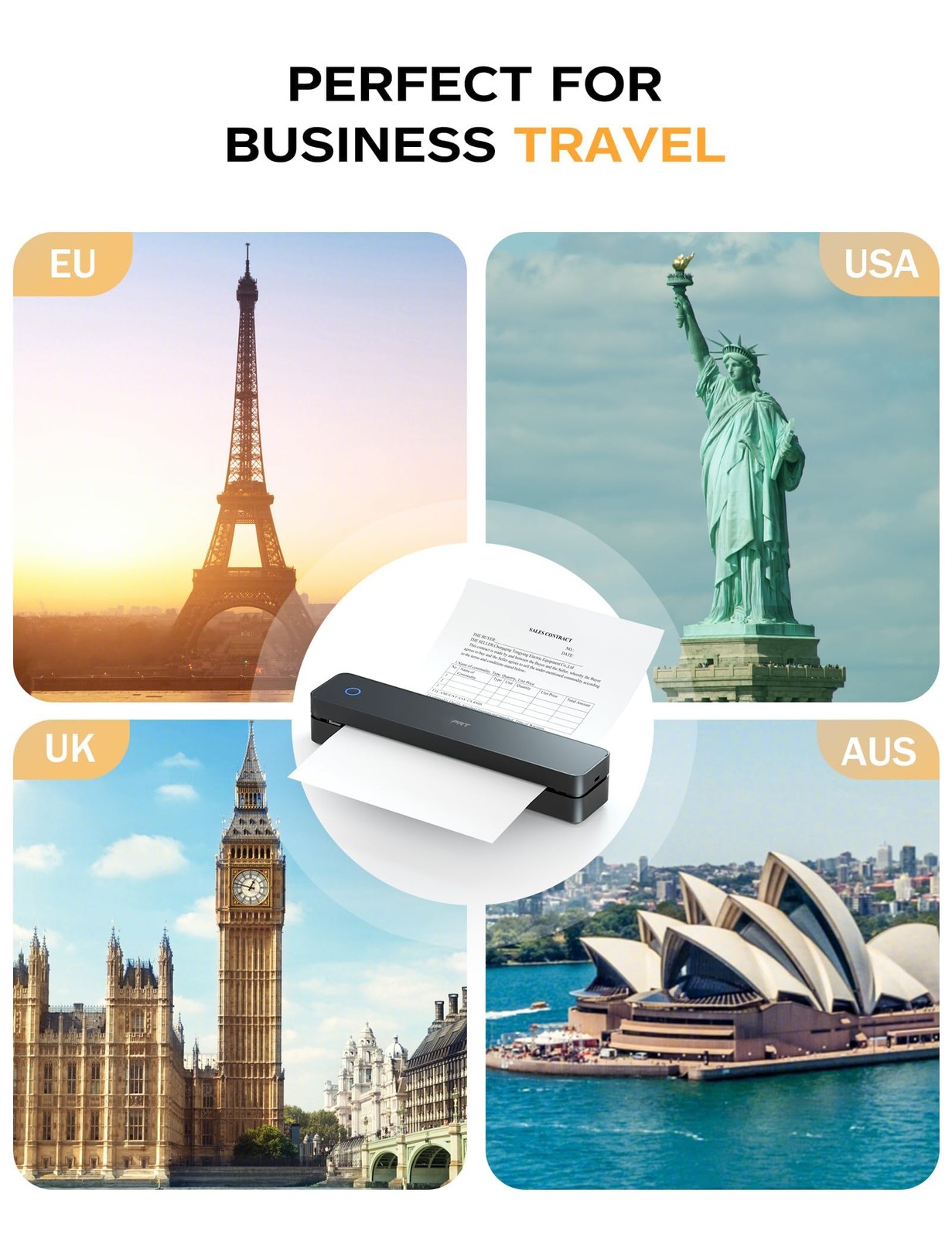Portable Printer Wireless for Travel, Thermal Inkless Small Bluetooth Mobile …