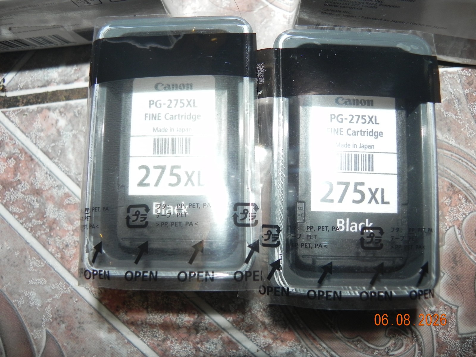 LOT of 8 – Canon 275XL, PG-275/CL-276 Ink Value Pack PIXMA OPEN BOX