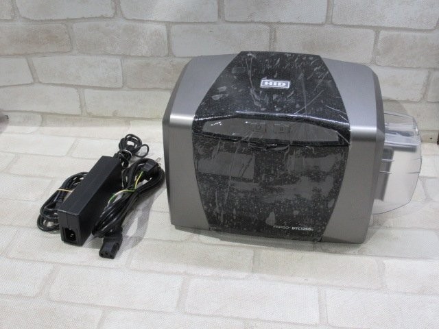 HID Fargo DTC1250e ID Card Printer Single Sided USB Tested Working w/ Adapter