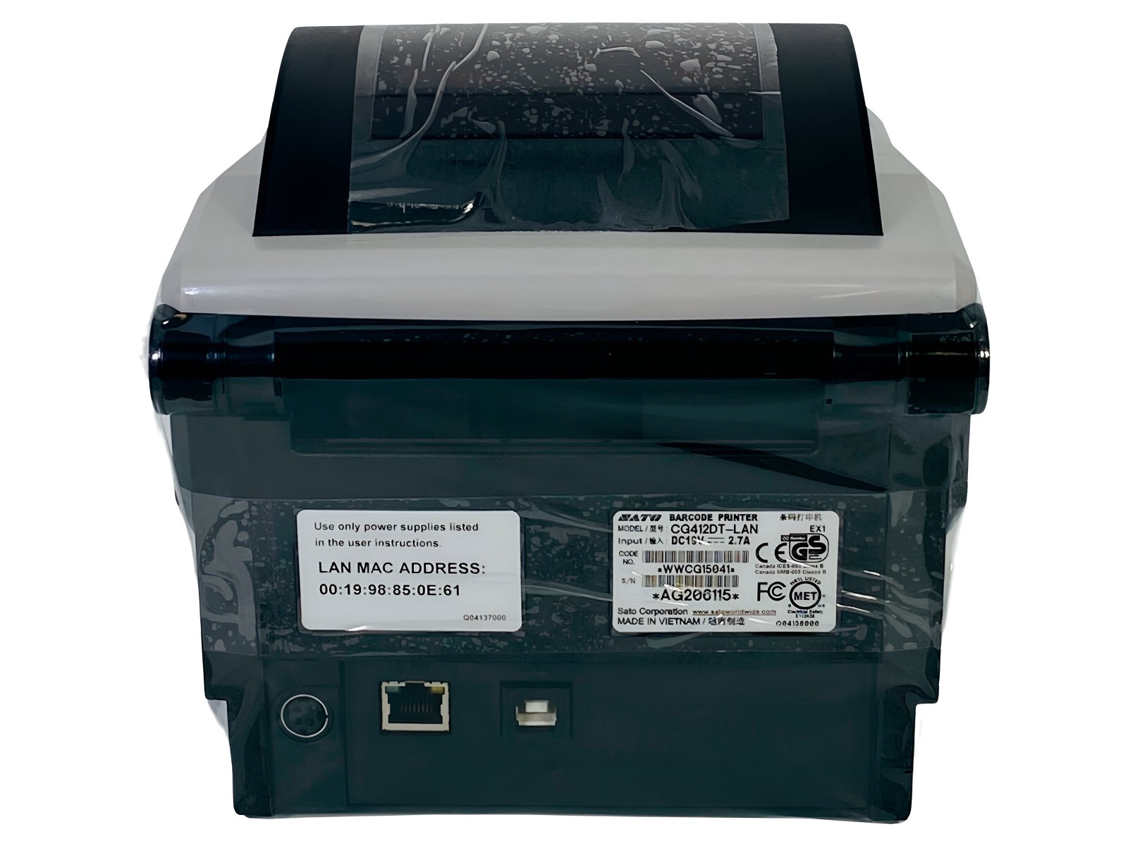 BUNDLE SATO CG412DT Direct Thermal Label Printer 300dpi USB LAN 🔥 1 YR WARRANTY