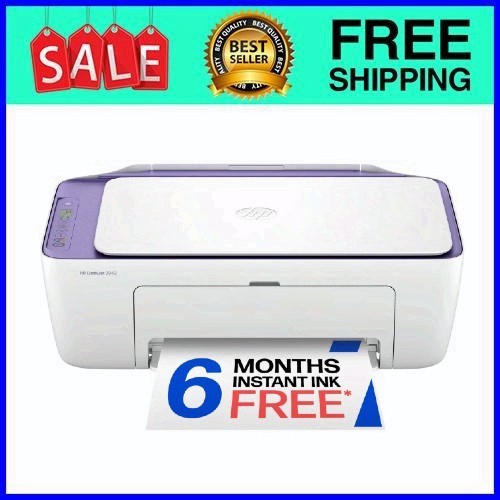 HP DeskJet 2942 Wireless All-in-One Inkjet Printer Violet Tulip Fast Ship USA