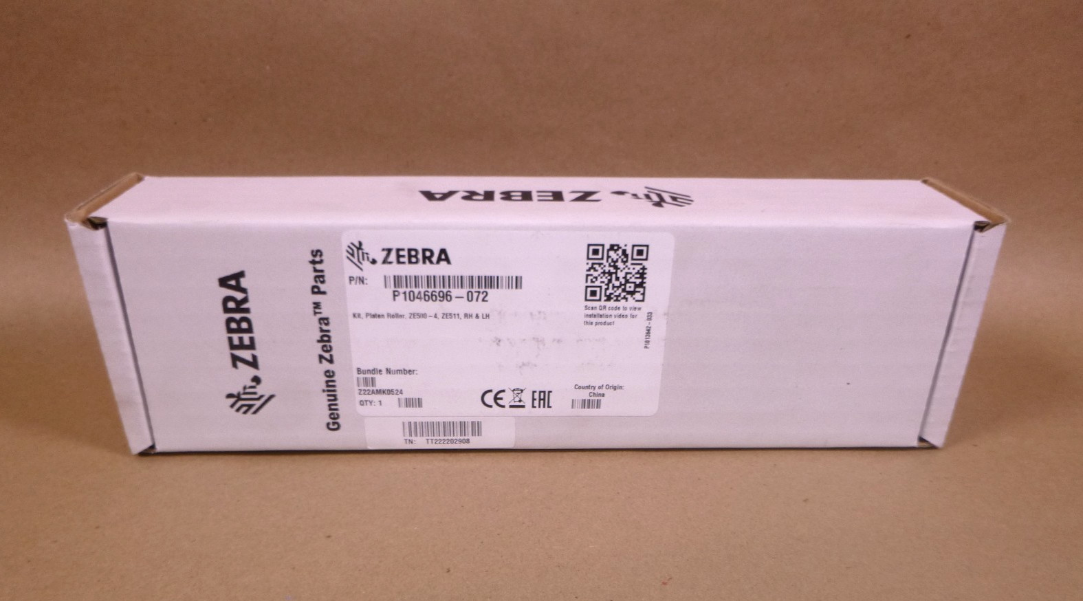 P1046696-072 New Genuine OEM Zebra Platen Roller For ZE500-4, ZE511 RH & LH