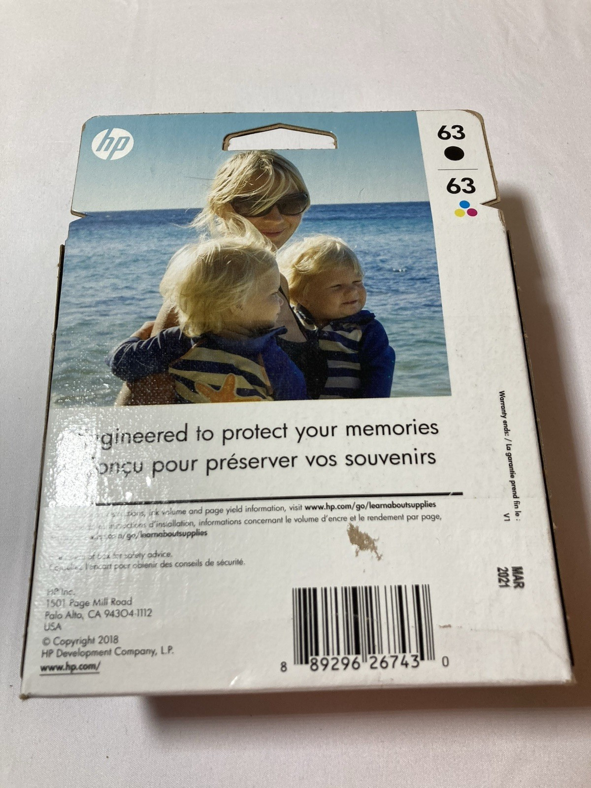 HP 63 Black and 63 Color Combo New Genuine Exp 3/21