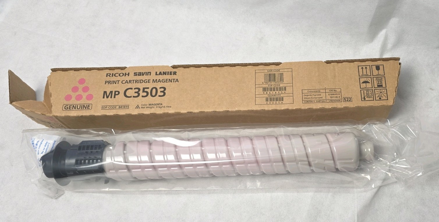 Ricoh Savin Genuine Original MP C3503 Magenta toner 841815 Cartridge, Sealed