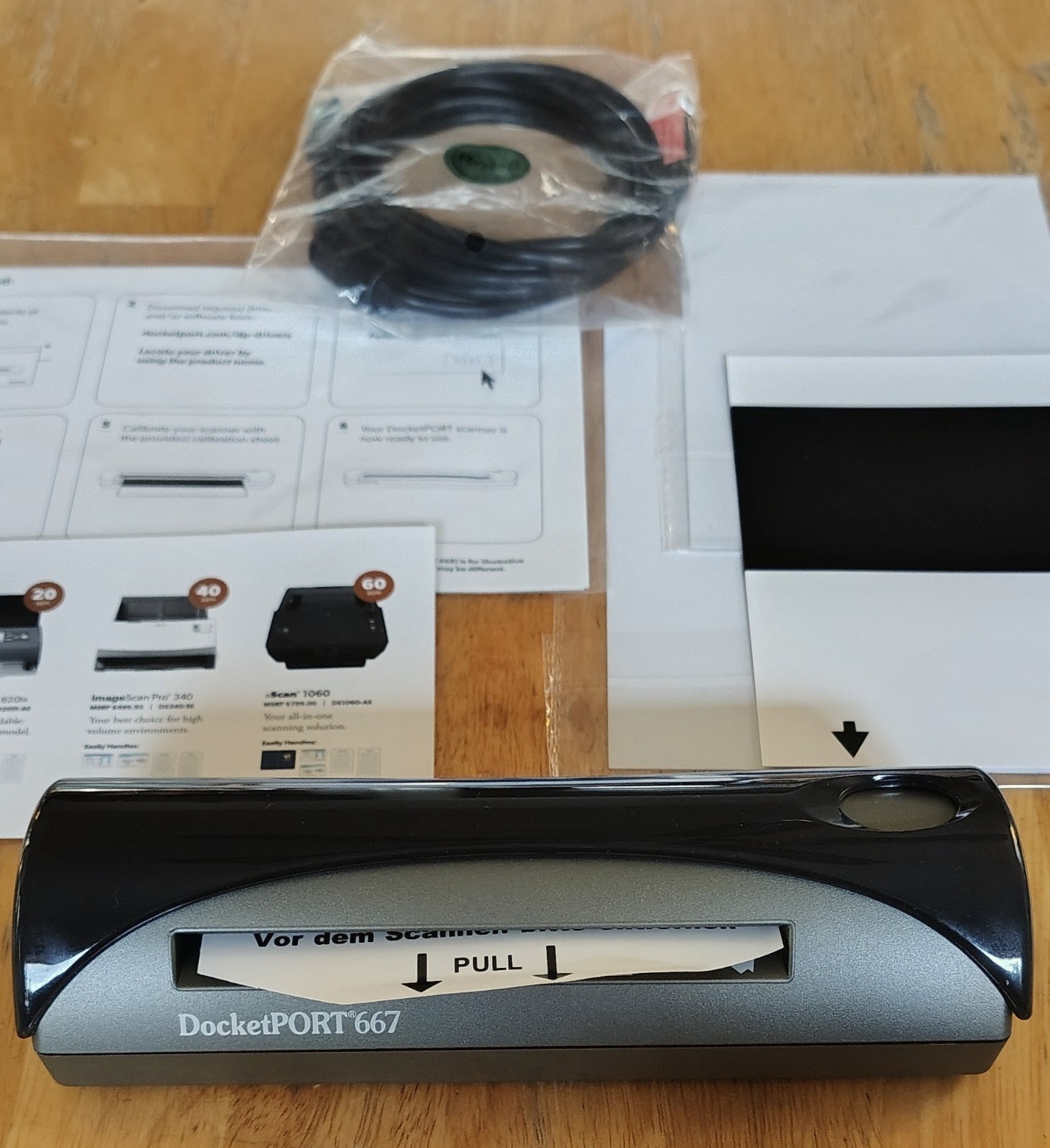 DocketPort 667 Card & ID Scanner – Simplex Card Scanner – Compact – USB Powered