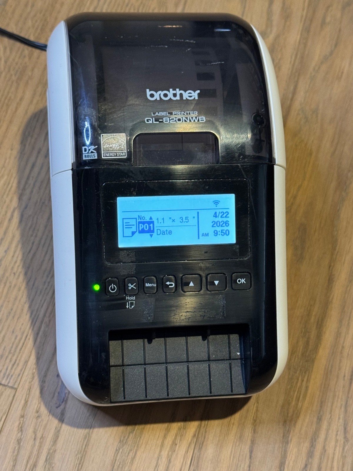 Brother QL-820NWB label printer Tested (N0426700)
