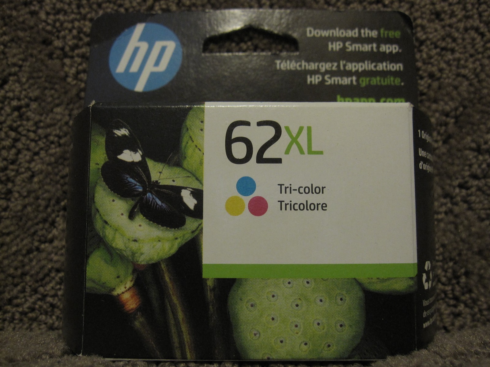 HP C2P07AN Tri Color Ink Cartridge Genuine OEM NEW # 62 62XL SEP/2026