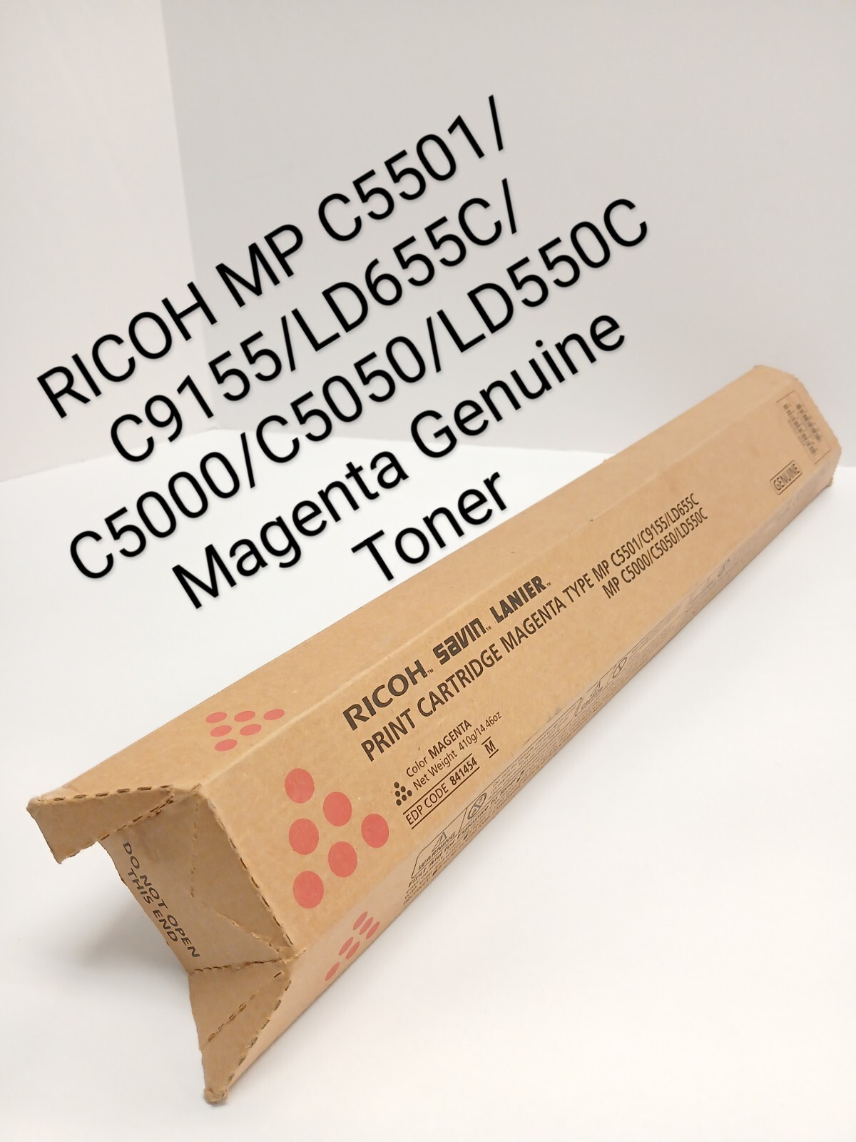 Ricoh Savin Lanier 841454 Magenta Toner MP C5501 Genuine New OEM Sealed.