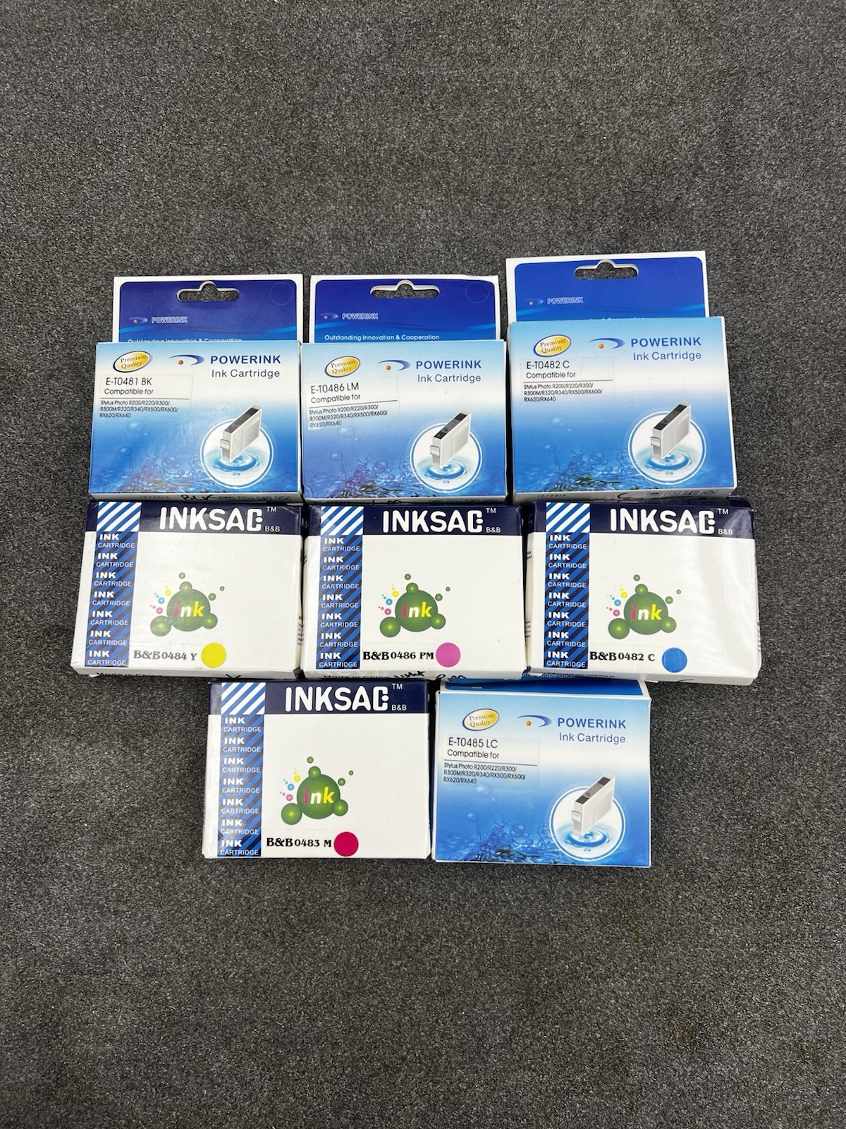 Generic Epson T0481 T0482 T0483 T0484 T0485 T0486 Cartridges Sealed Expired