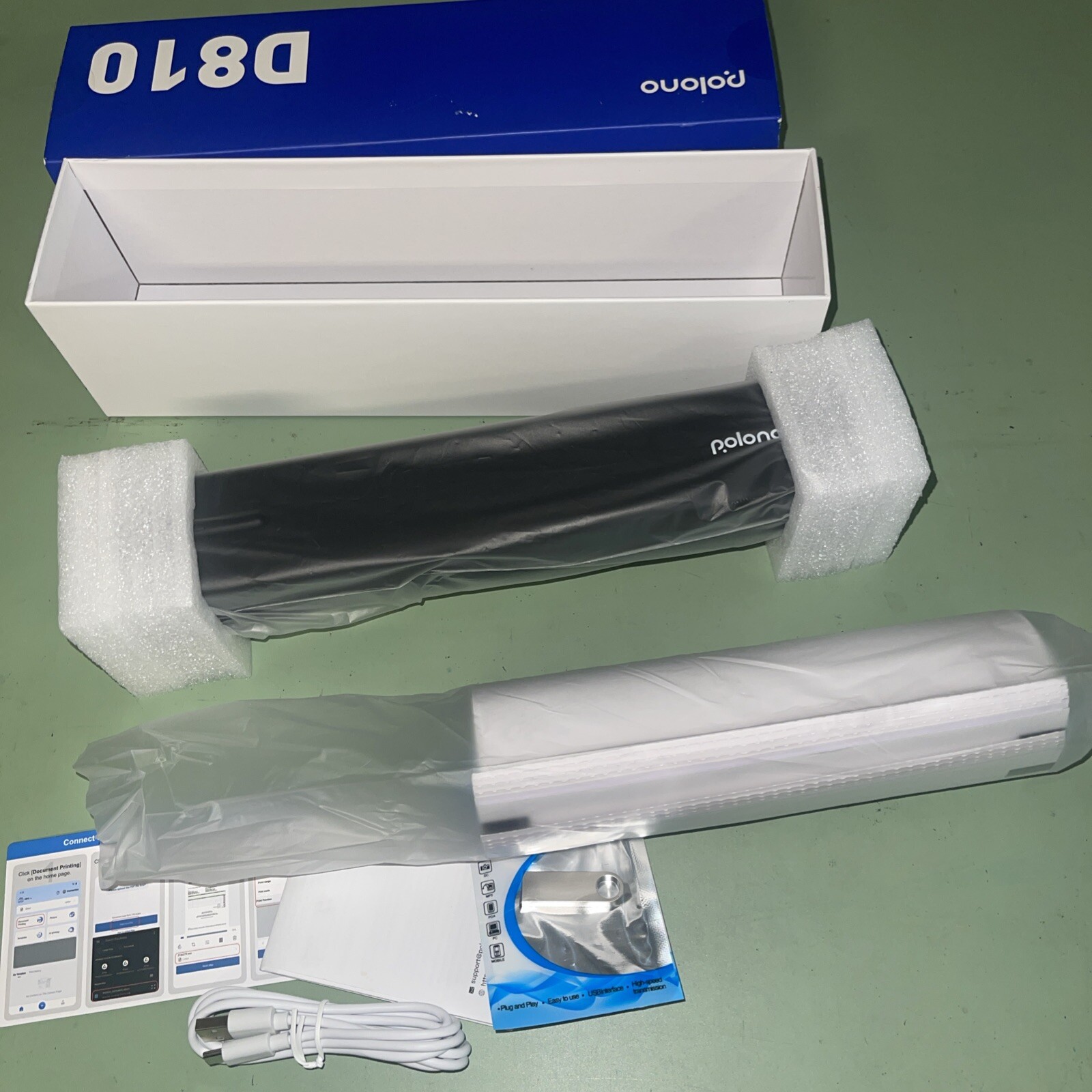 POLONO Portable Printer Wireless for Travel, D810 Bluethooth Thermal Printer