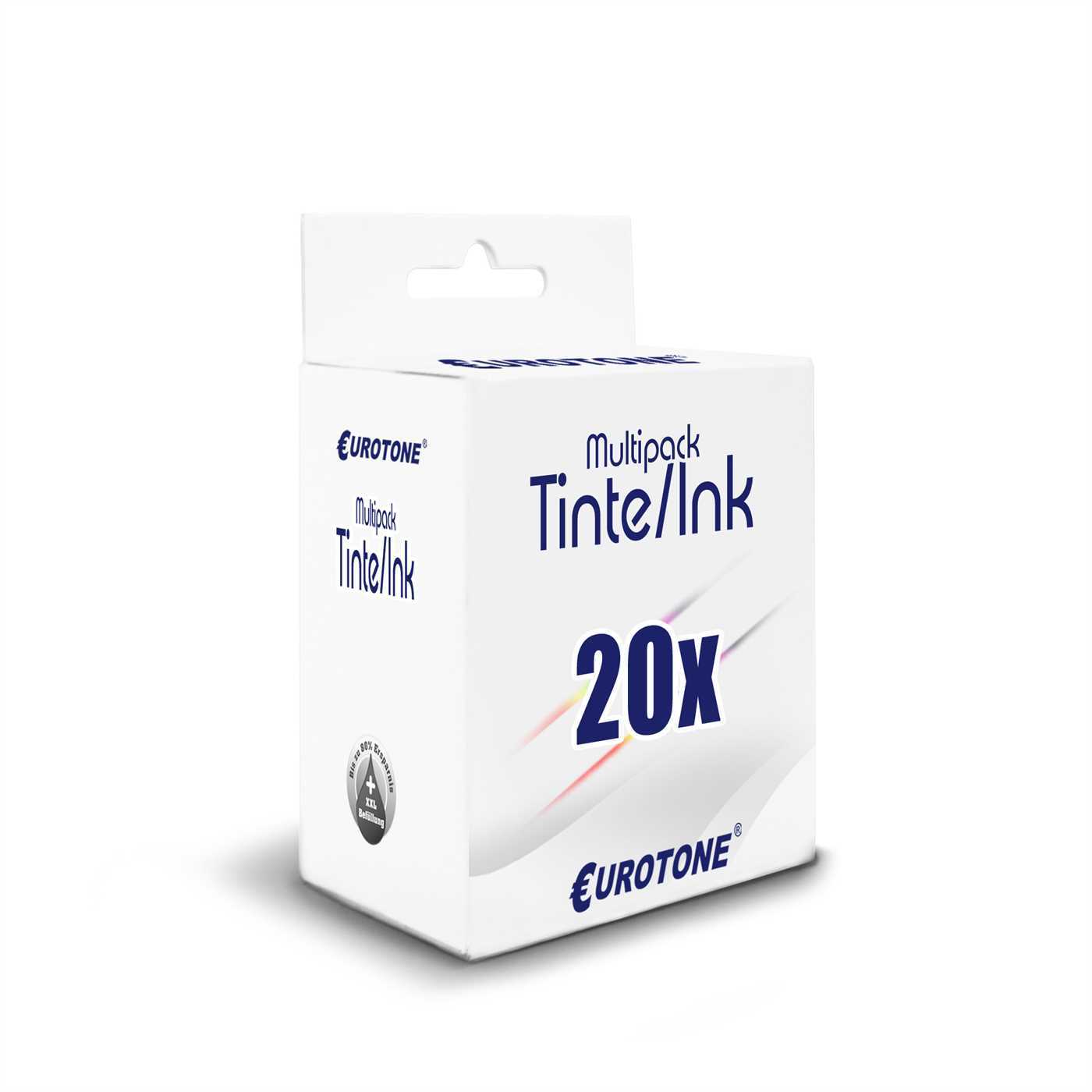 20x Europcart Ink Alternative for Epson Workforce Pro 6090 approx. 270 / 120 ml