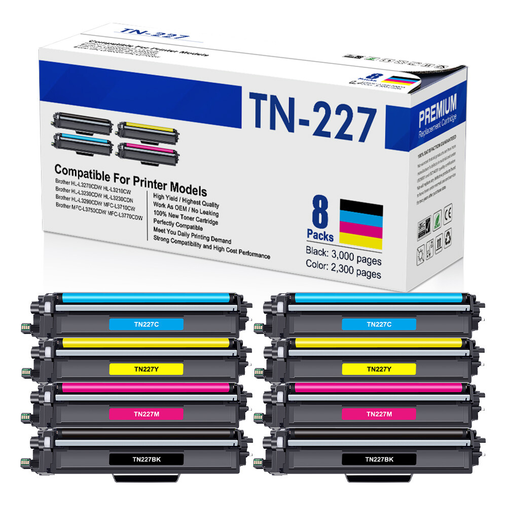 TN227 Toner Cartridge for Brother TN223 MFC-L3770CDW HL-L3290CDW L3230CDW lot