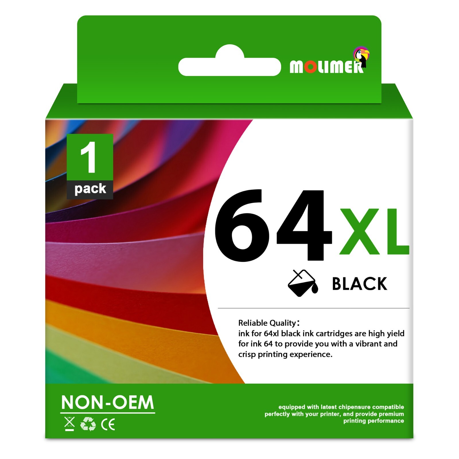 64XL Black Ink Cartridge Replacement for HP Ink 64 XL Envy 7255e 7955e