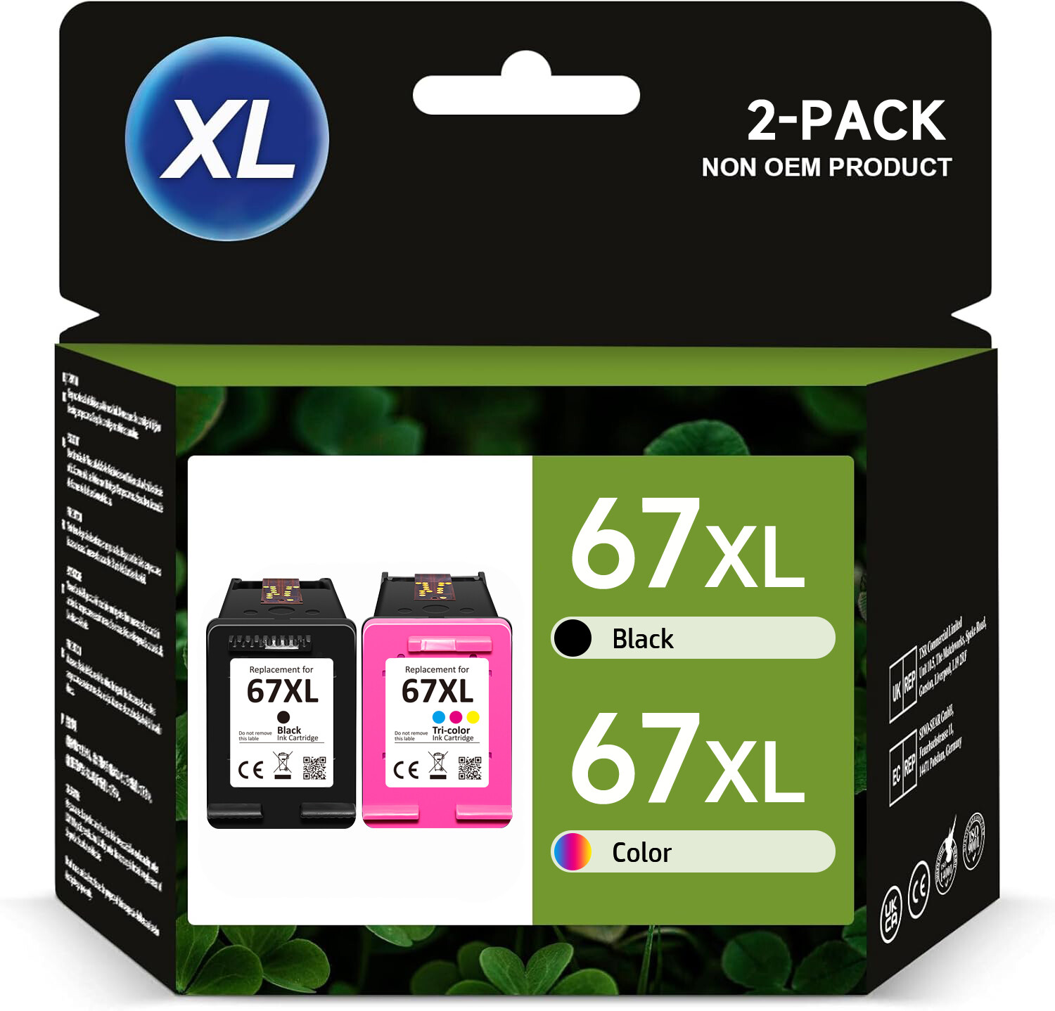 67XL Ink Cartridges for HP Deskjet 2755 4155e 2720e Envy 6010 6055 6020e Printer
