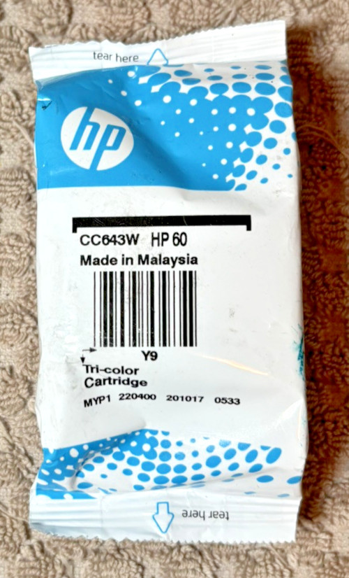 HP 60 Single Ink Cartridge – Tri-color CC643W
