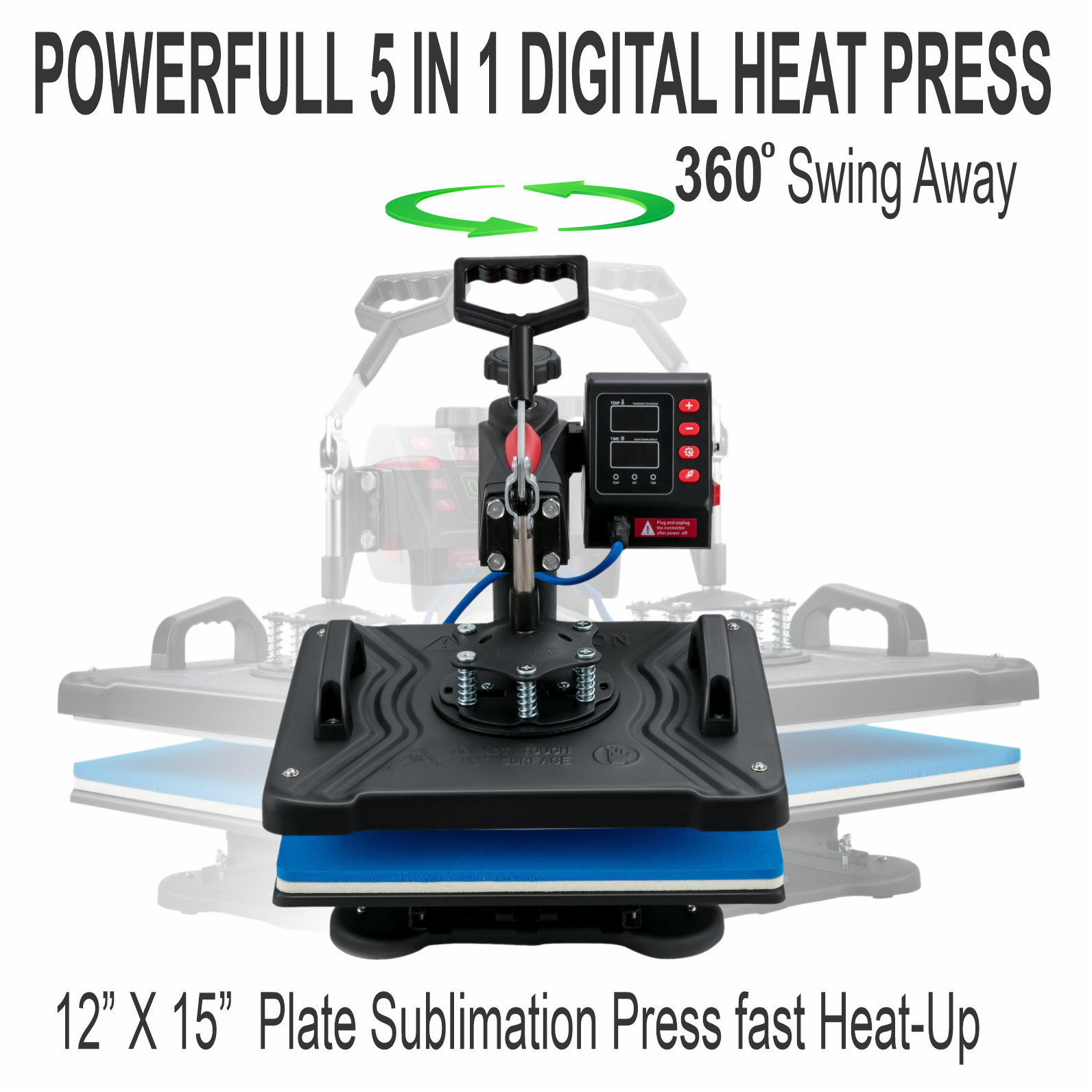 Epson Printer with Sublimation ink Kit + 5 in 1 Heat Press Complete Bundle Kit