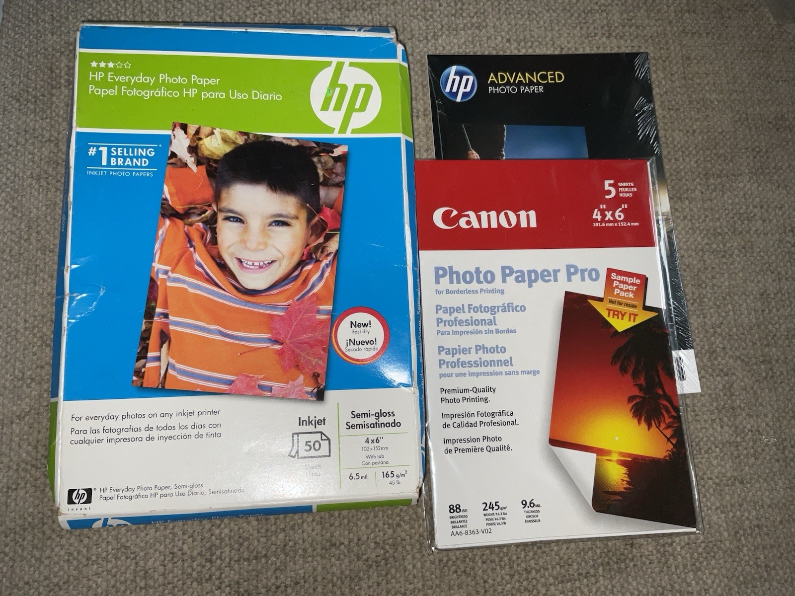HP Everyday Semi-Gloss Photo Paper 4×6 50 Sheets Q8868A & Canon /HP Samples