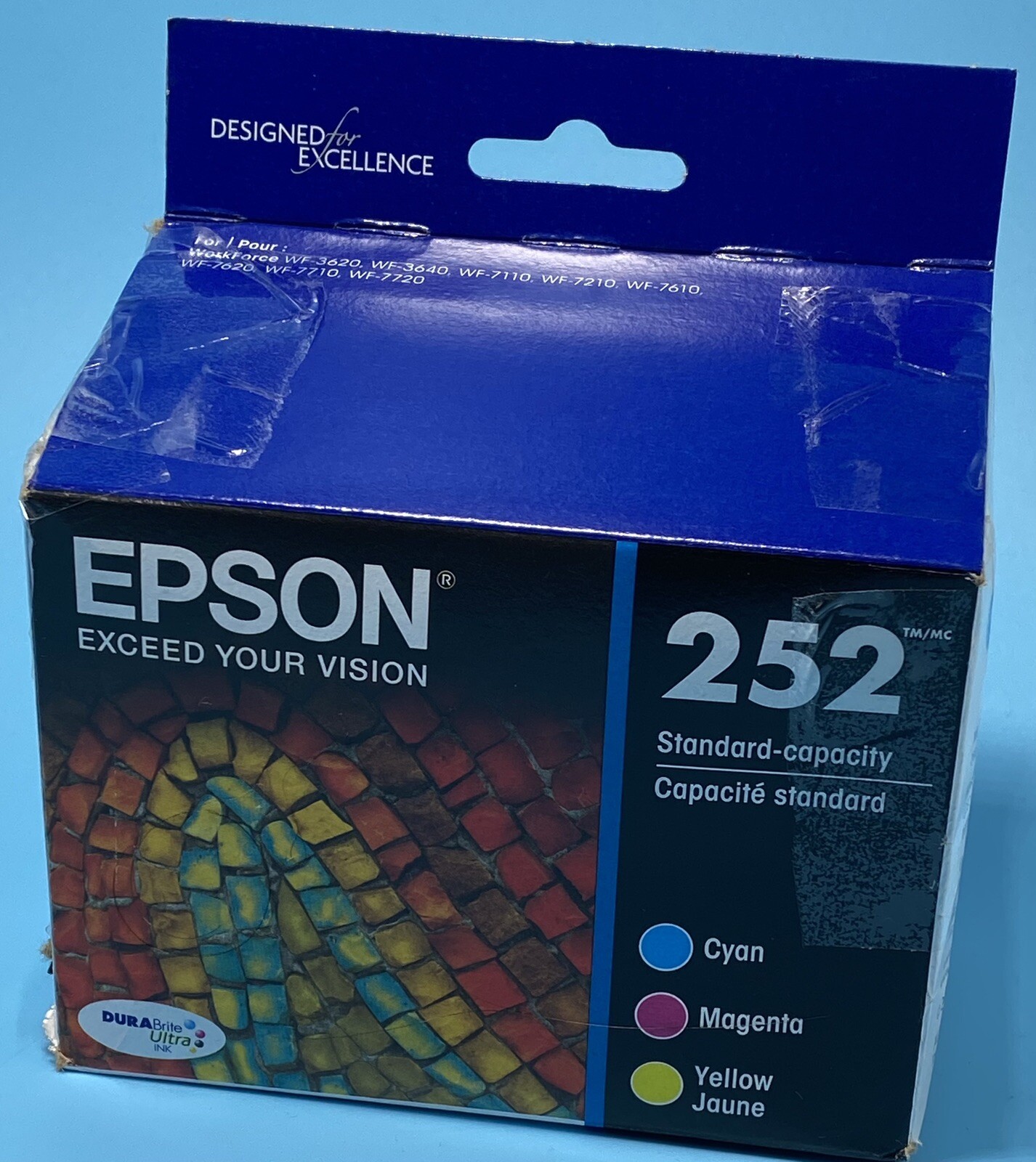 Epson 252 Cyan, Magenta, & Yellow Ink Cartridges T252520- EXP 12/2026 New