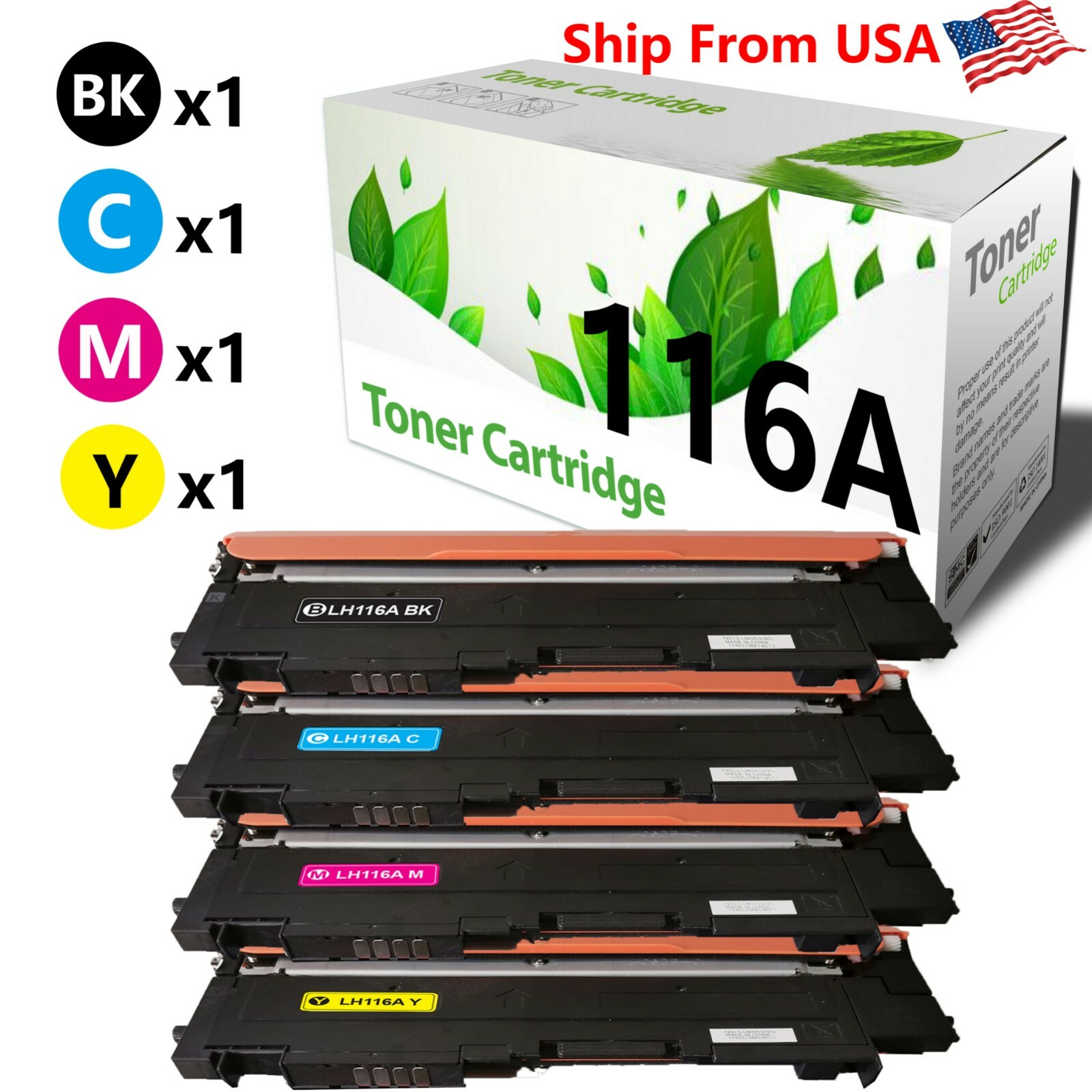 4PacK 116A Toner Cartridge for Color Laser 150A 150nw MFP 178nw MFP 179fnw