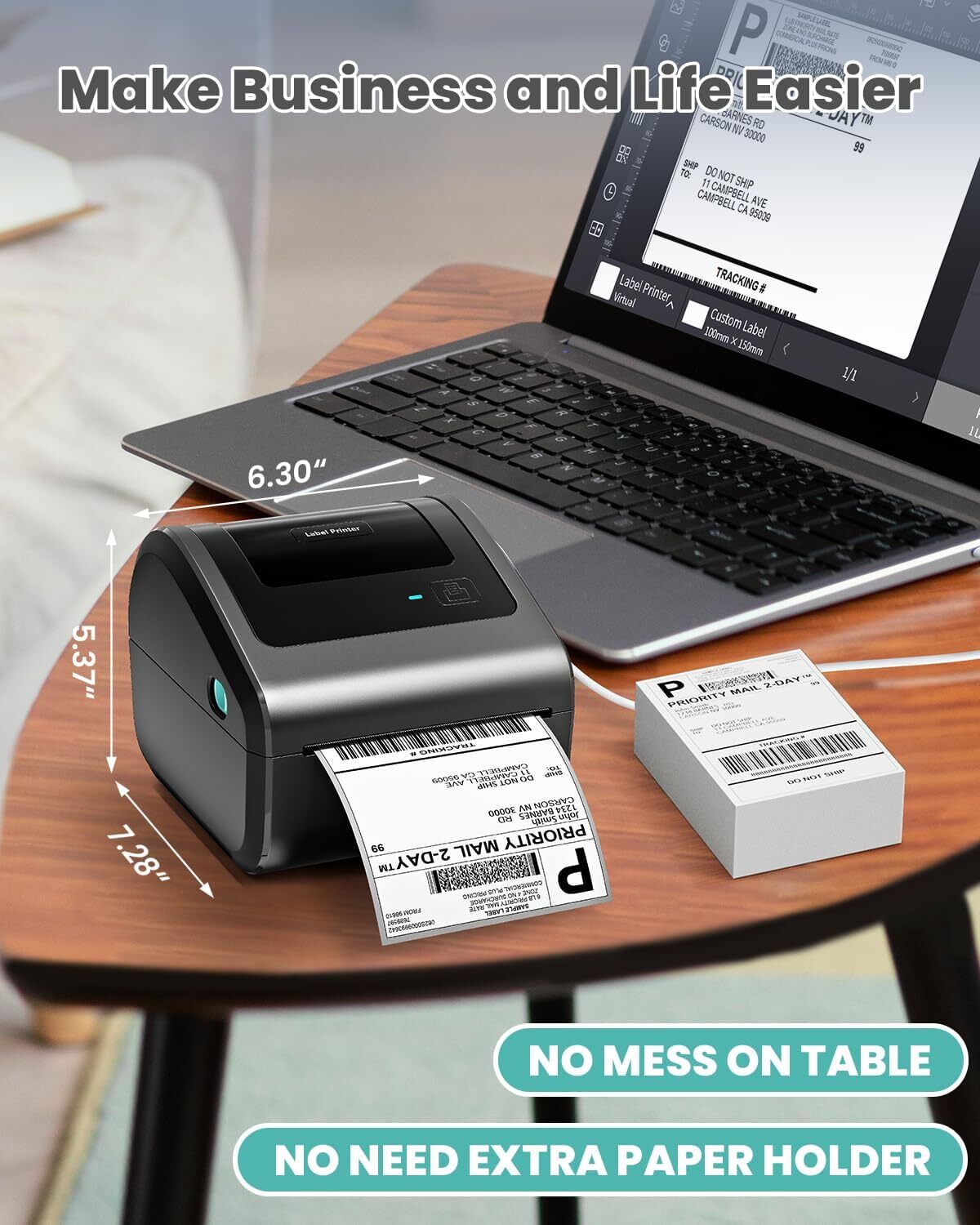 Phomemo D450BT 4×6 Wireless Shipping Label Printer Thermal Label Printer Lot