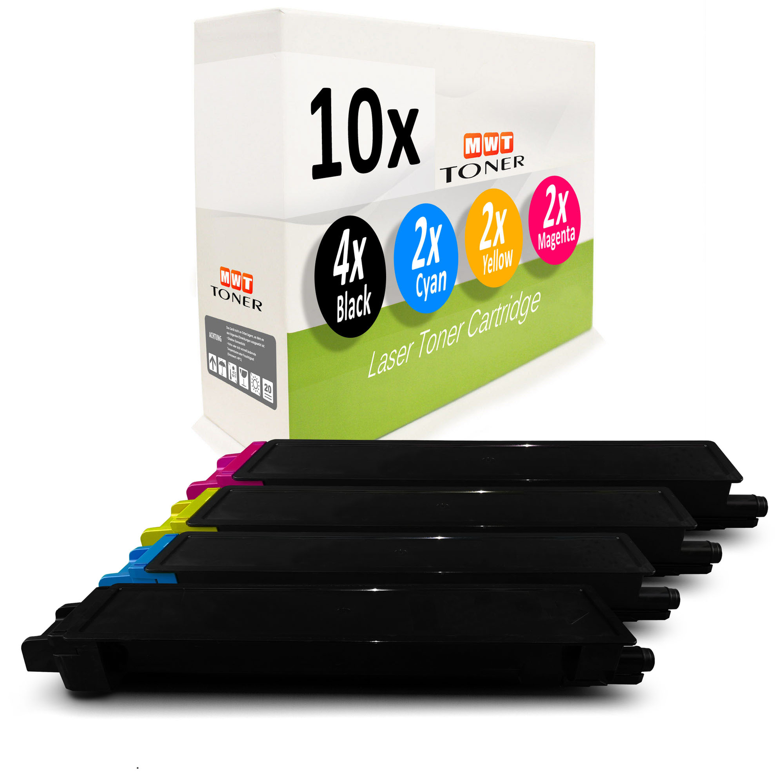 10x Toner for Kyocera Ecosys M-8124cidn M-8130cidn Per Ca. 6.000/12.000 Pages