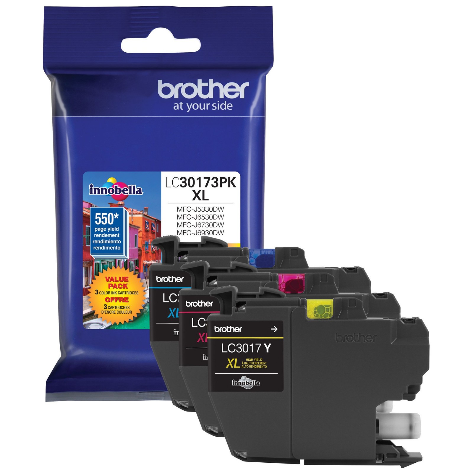 Brother LC30173PK Original High Yield Inkjet Ink Cartridge – Cyan