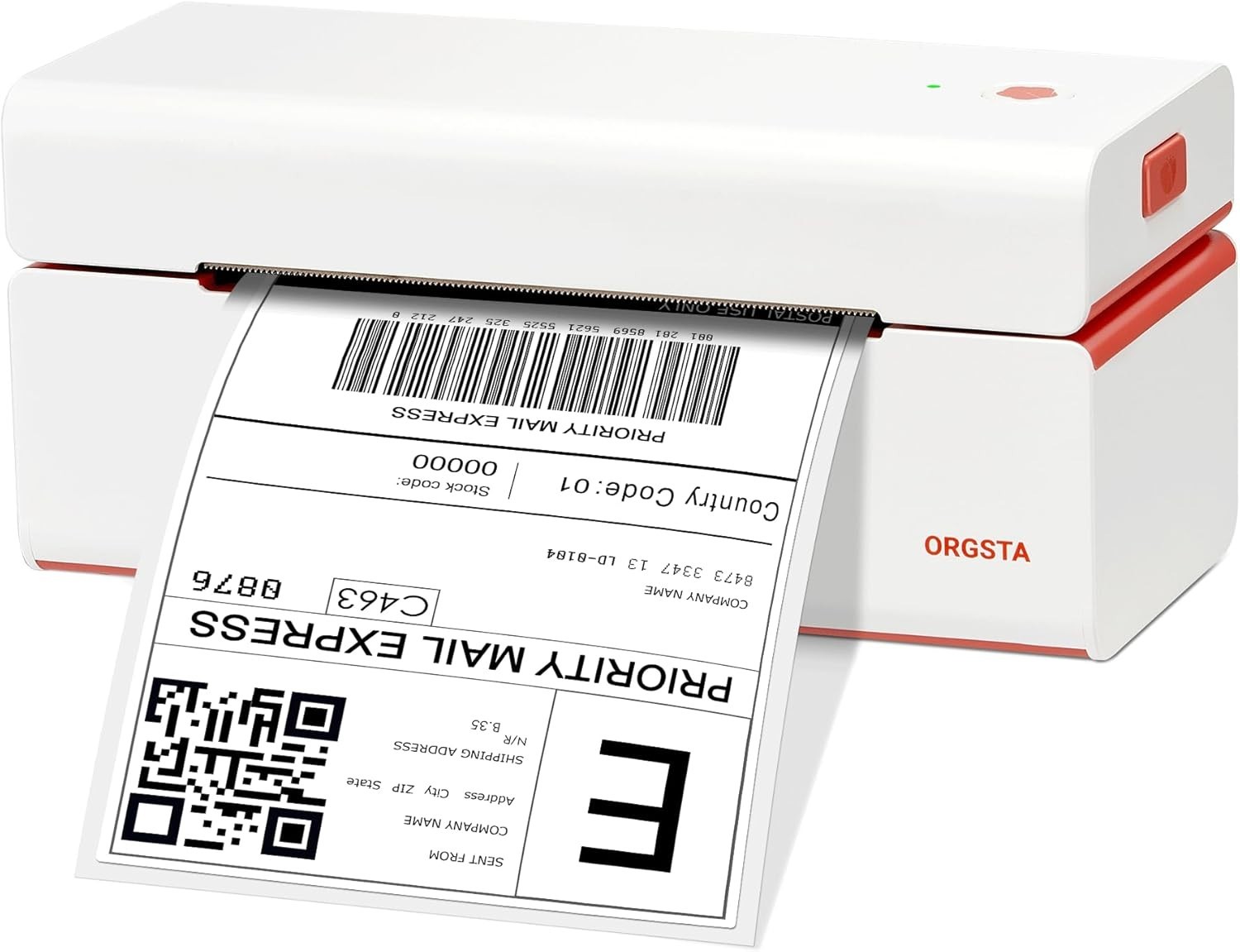 ORGSTA USB Shipping Label Printer – T001 4×6 Thermal Label Printer