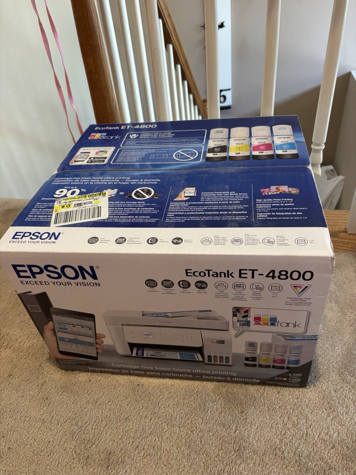 NEW Epson EcoTank ET- 4800 All-in-One Color Inkjet Printer NEW In Box