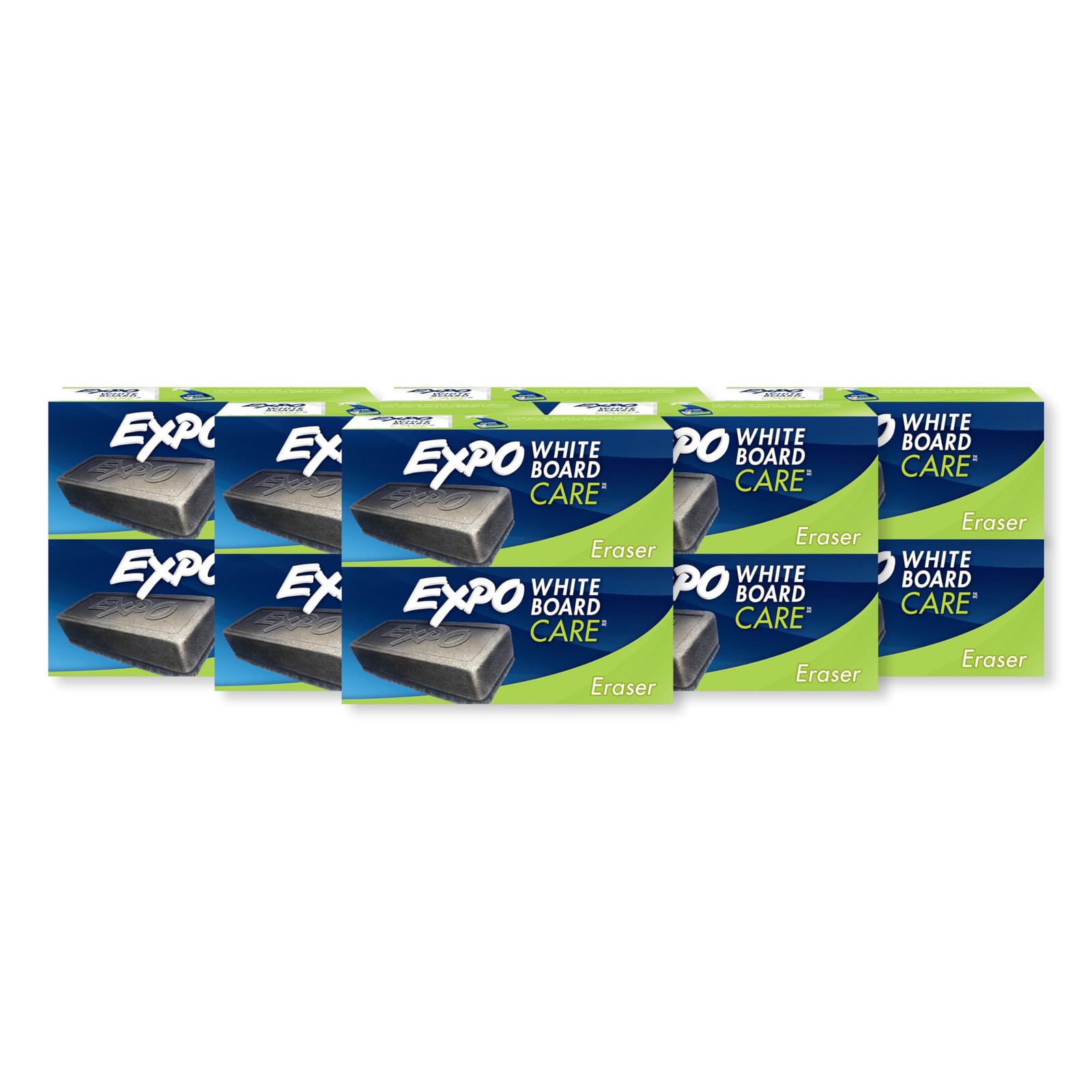 Whiteboard Block Eraser 5-1/8 x 1-1/2 Inch Pack of 12 EXPO Dry Soft Pile Inches