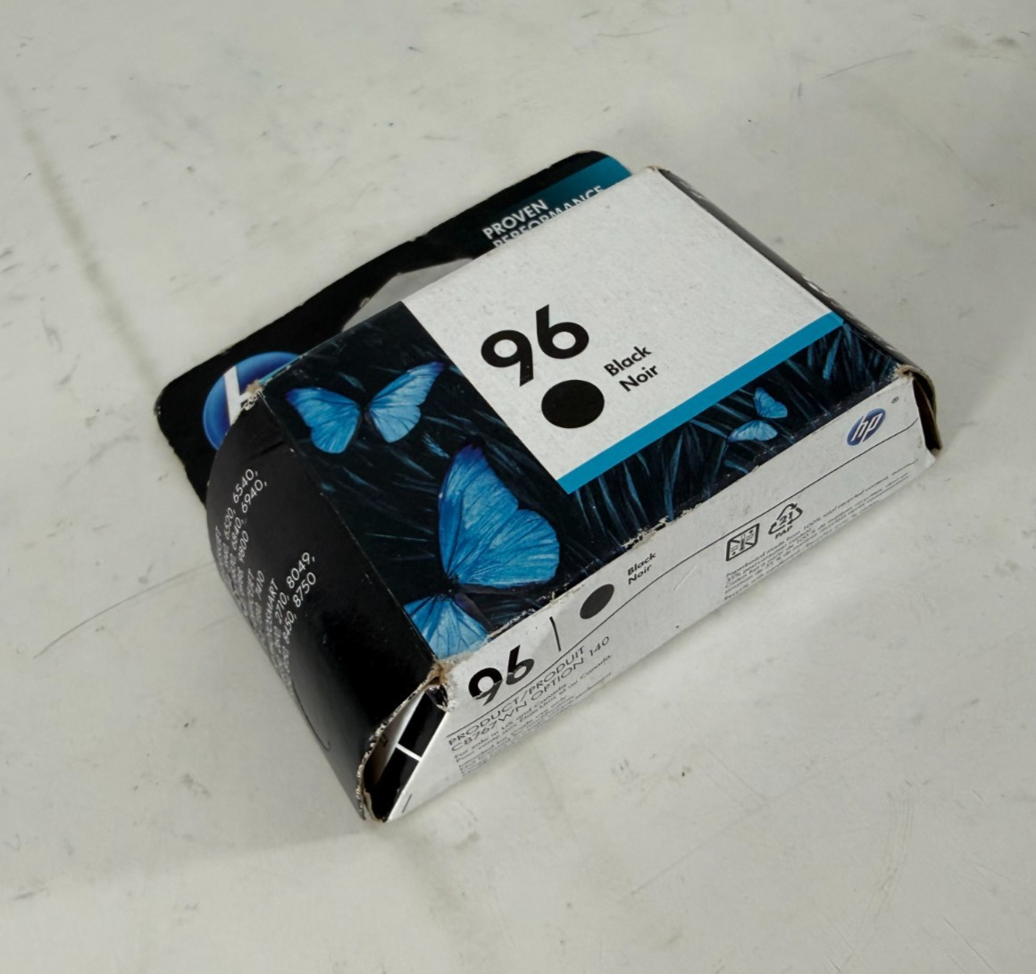 HP 96 Black Ink Cartridge New Genuine OEM C8767WN | Exp: Aug 2019