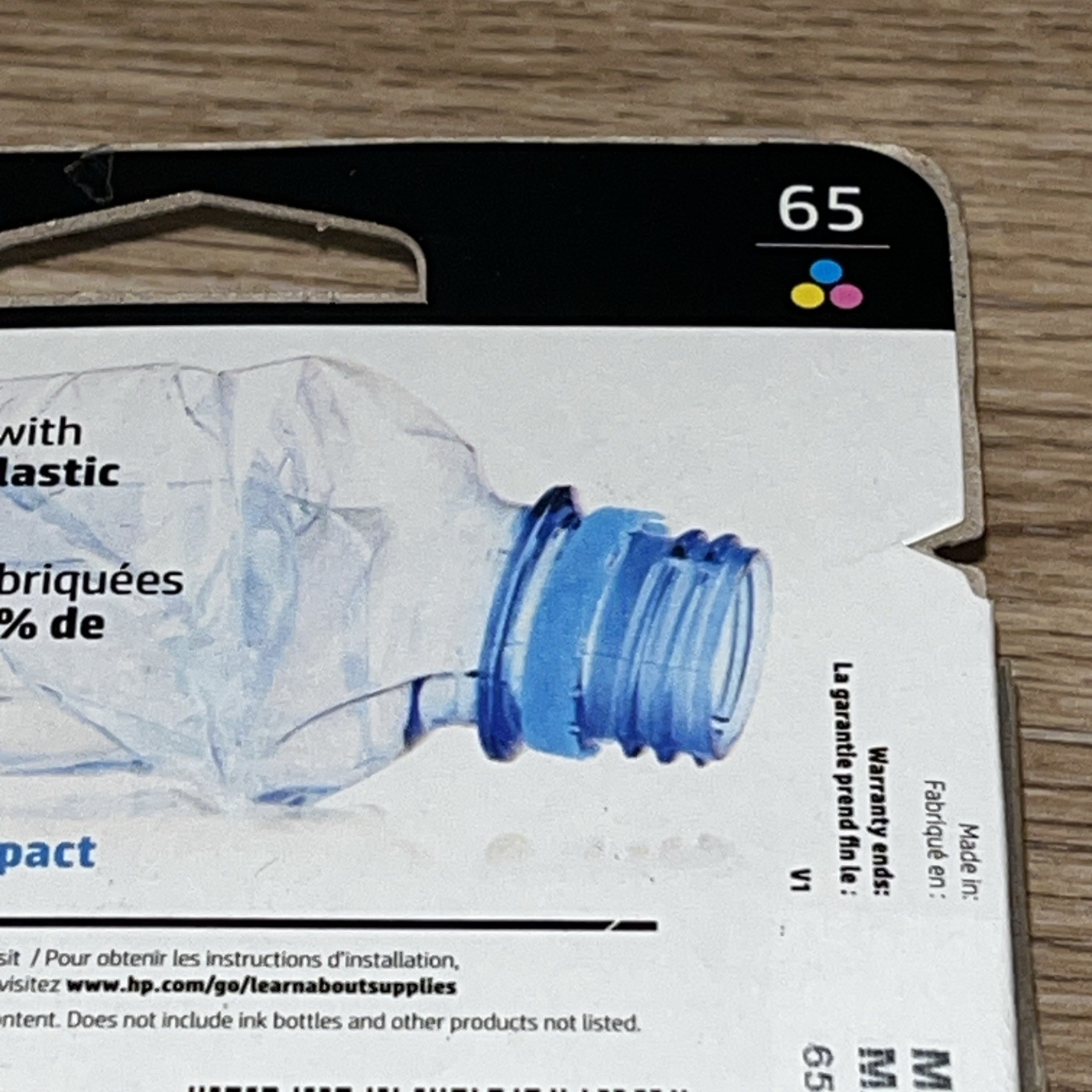 HP 65 TRI COLOR INK CARTRIDGE EXP MAY 2027 New Sealed