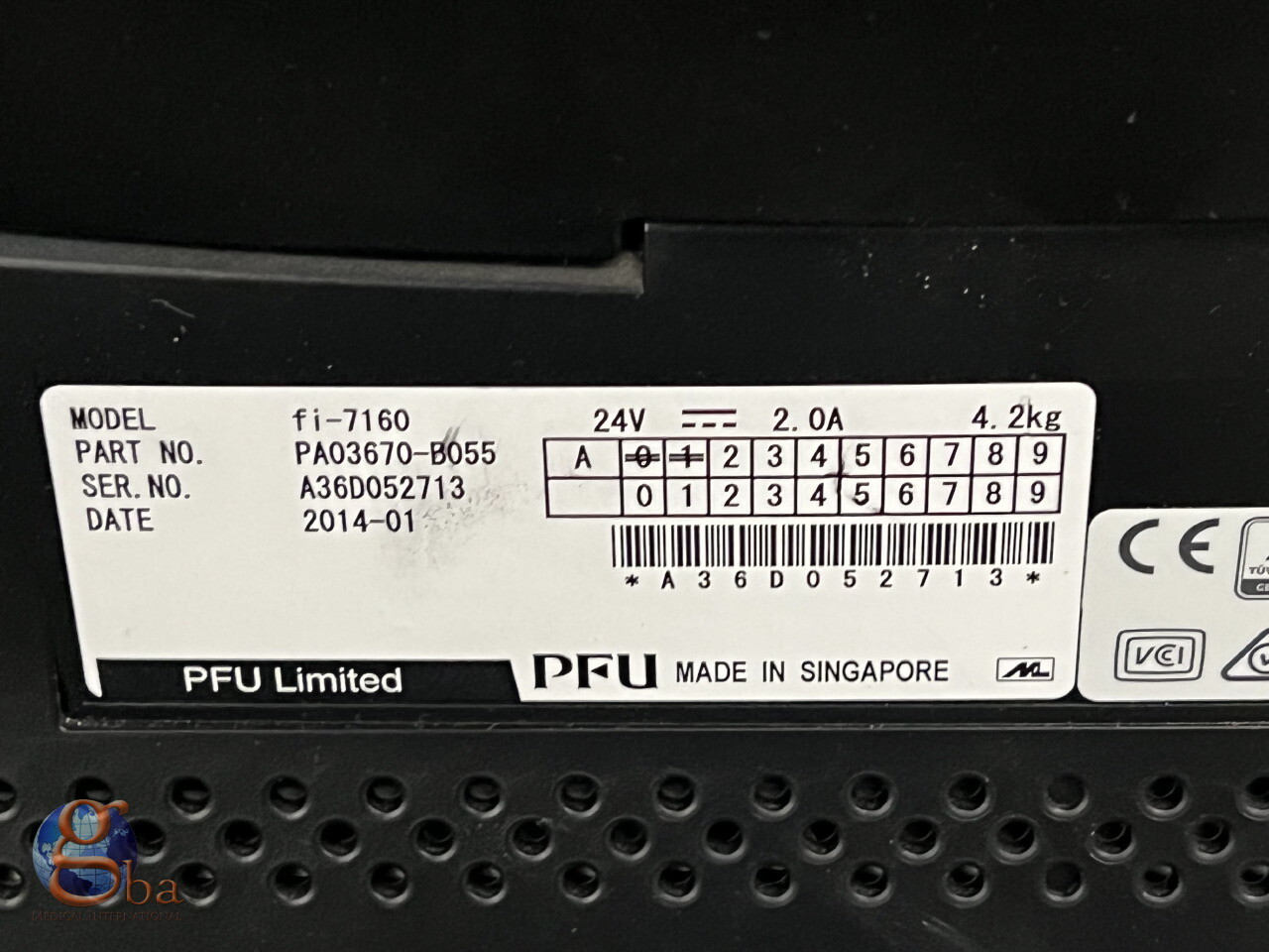 Fujitsu fi-7160 Document Scanner 600dpi 60ppm
